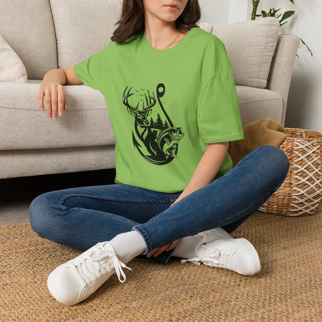 Hunt Fish & Forest Adventure T-Shirt — Outdoor Gift for Hunters & Fishermen