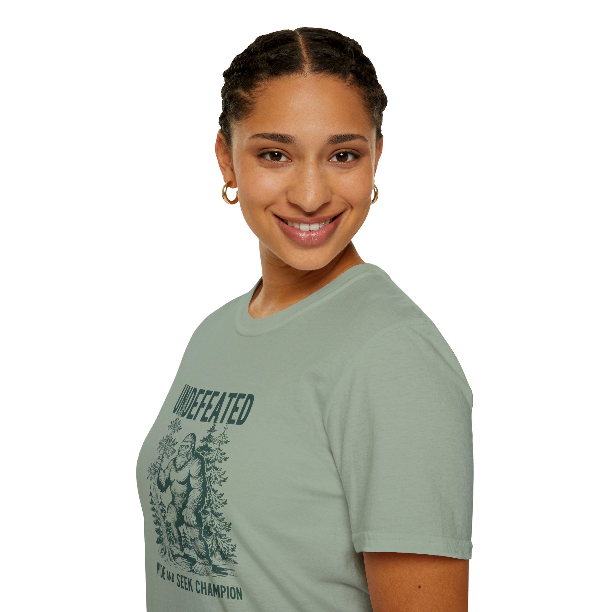 Undefeated Bigfoot T-Shirt — 'Hide and Seek Champion' Graphic Tee