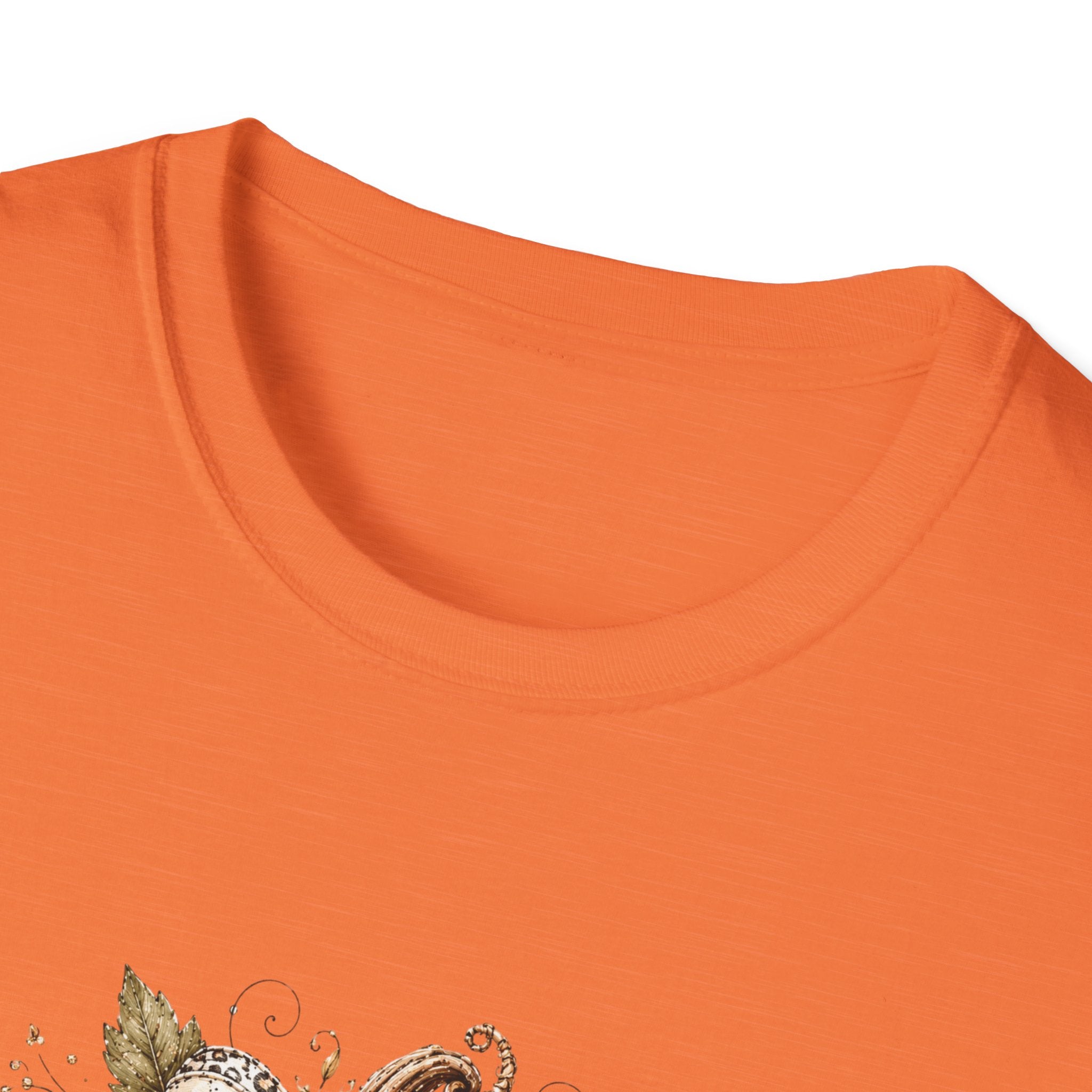 Autumn Floral Pumpkin Leopard Bow T-Shirt — Cute Fall Gift for Women Graphic Tee