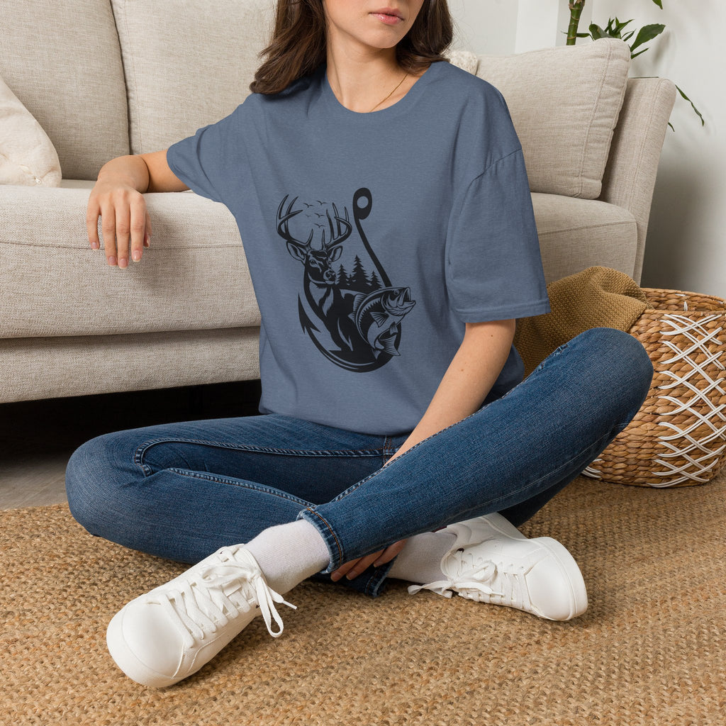 Hunt Fish & Forest Adventure T-Shirt — Outdoor Gift for Hunters & Fishermen