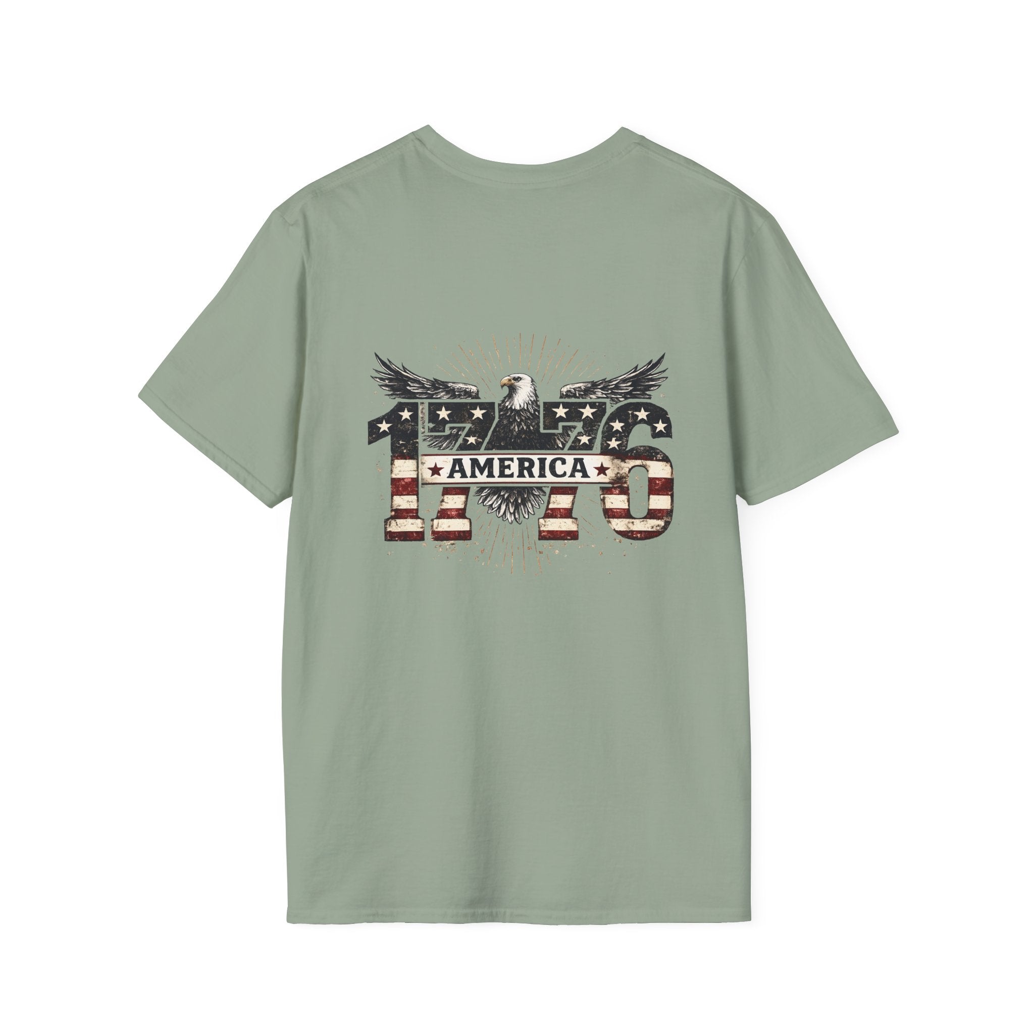 1776 American Flag Eagle T-Shirt — Vintage Patriotic Gift for Him Fourth of July Tee