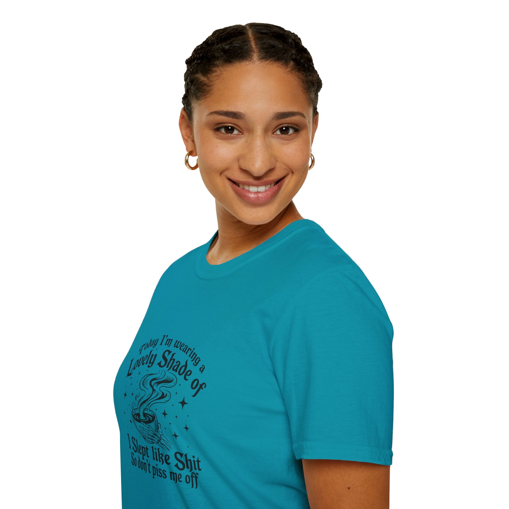 I Slept Like Shit So Don't Piss Me Off T-Shirt — Funny Sarcastic Gift for Her Graphic Tee