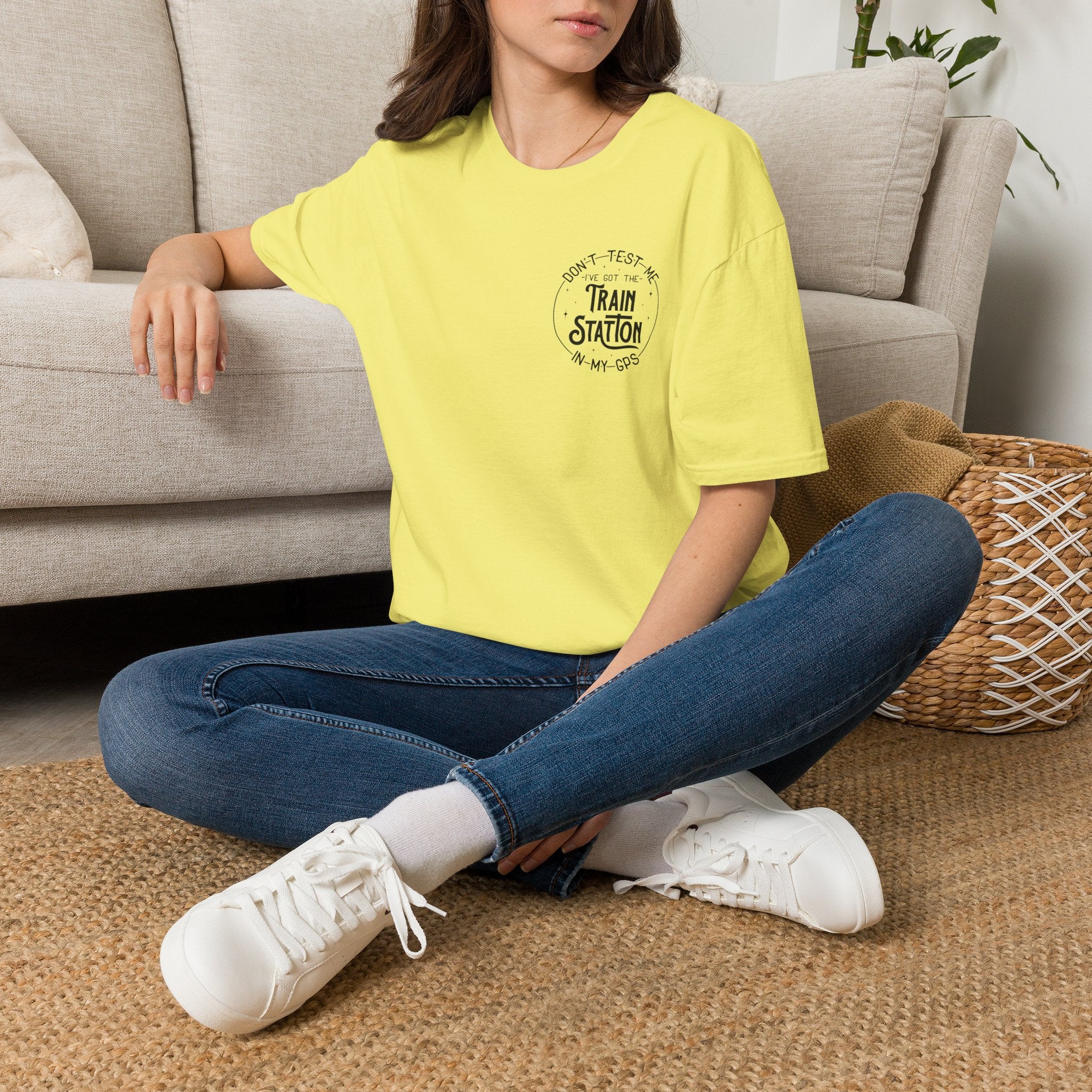 Train Station GPS T-Shirt — Funny Travel Quote Gift for Her Sarcastic Graphic Tee