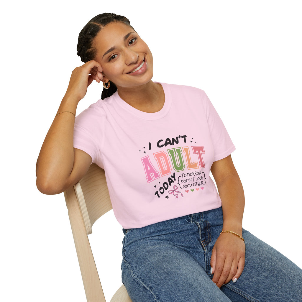 I Can't Adult T-Shirt — Funny Gift for Her Sarcastic Overworked Women's Graphic Tee