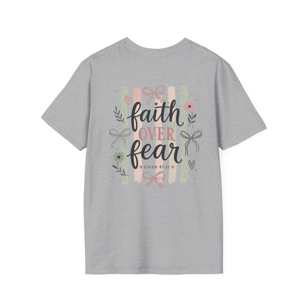 Faith Over Fear T-Shirt — Inspirational Christian Gift for Women Everyday Graphic Tee
