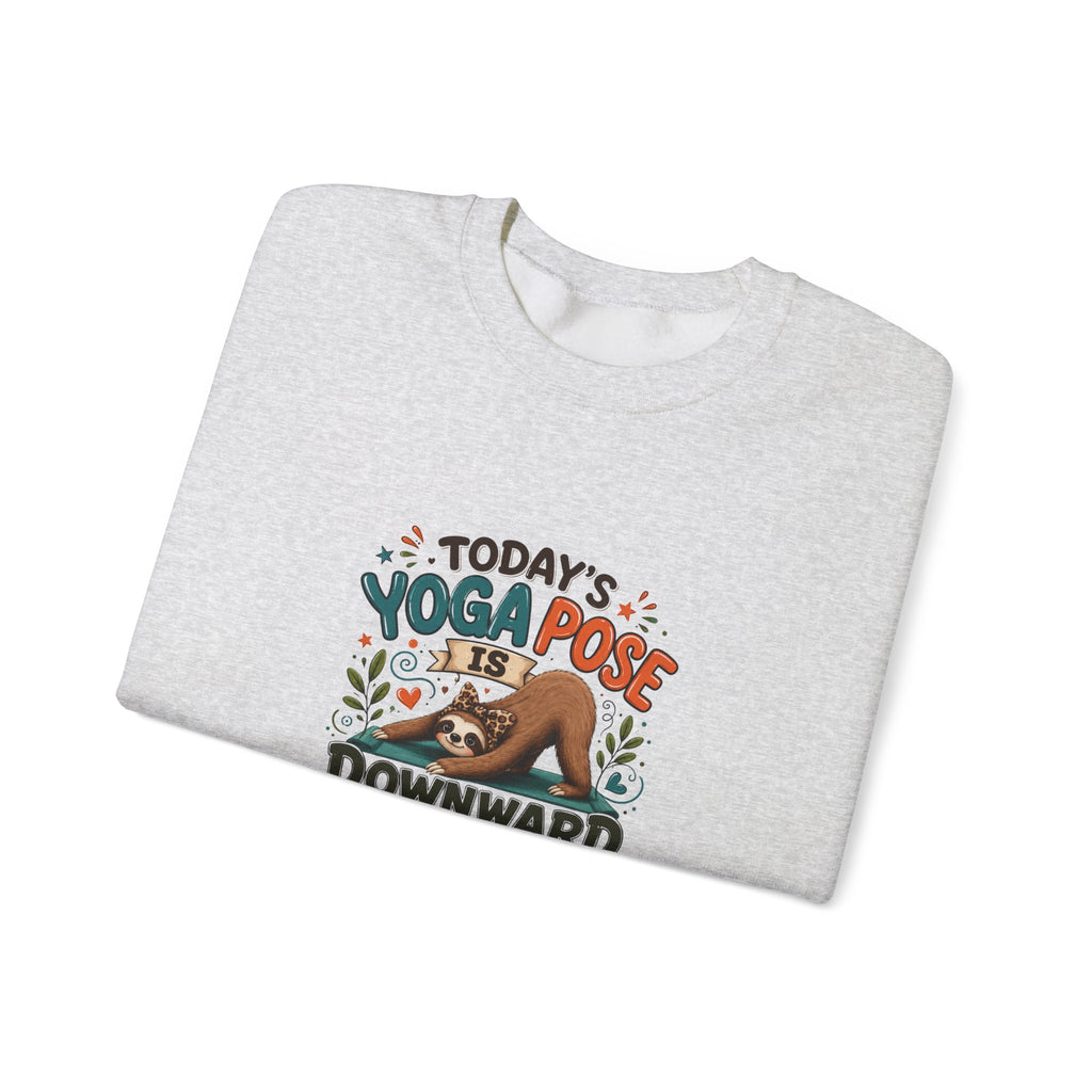 Downward Spiral Sloth Sweatshirt — Funny Lazy Gift for Her Yoga Pose Crewneck