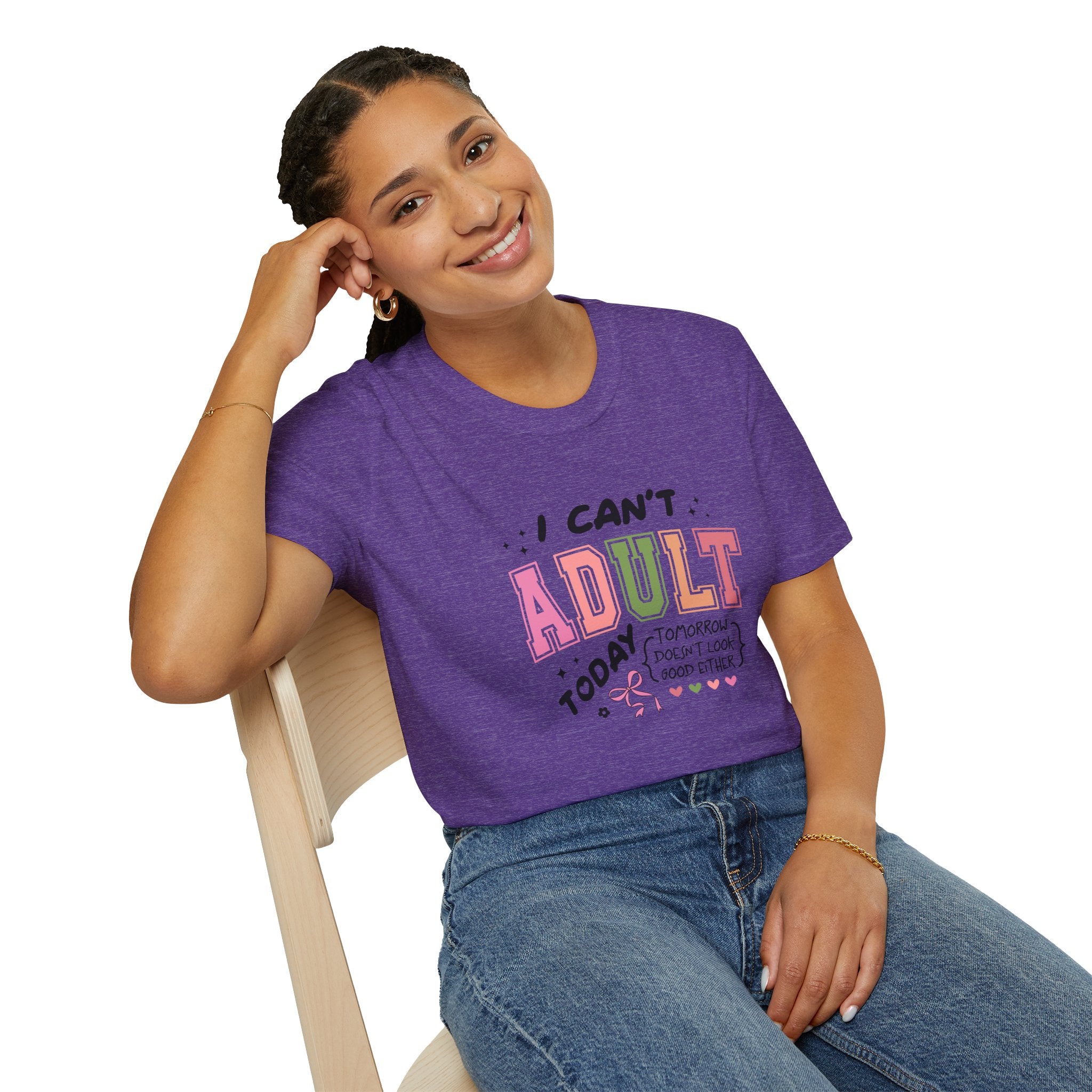 I Can't Adult T-Shirt — Funny Gift for Her Sarcastic Overworked Women's Graphic Tee