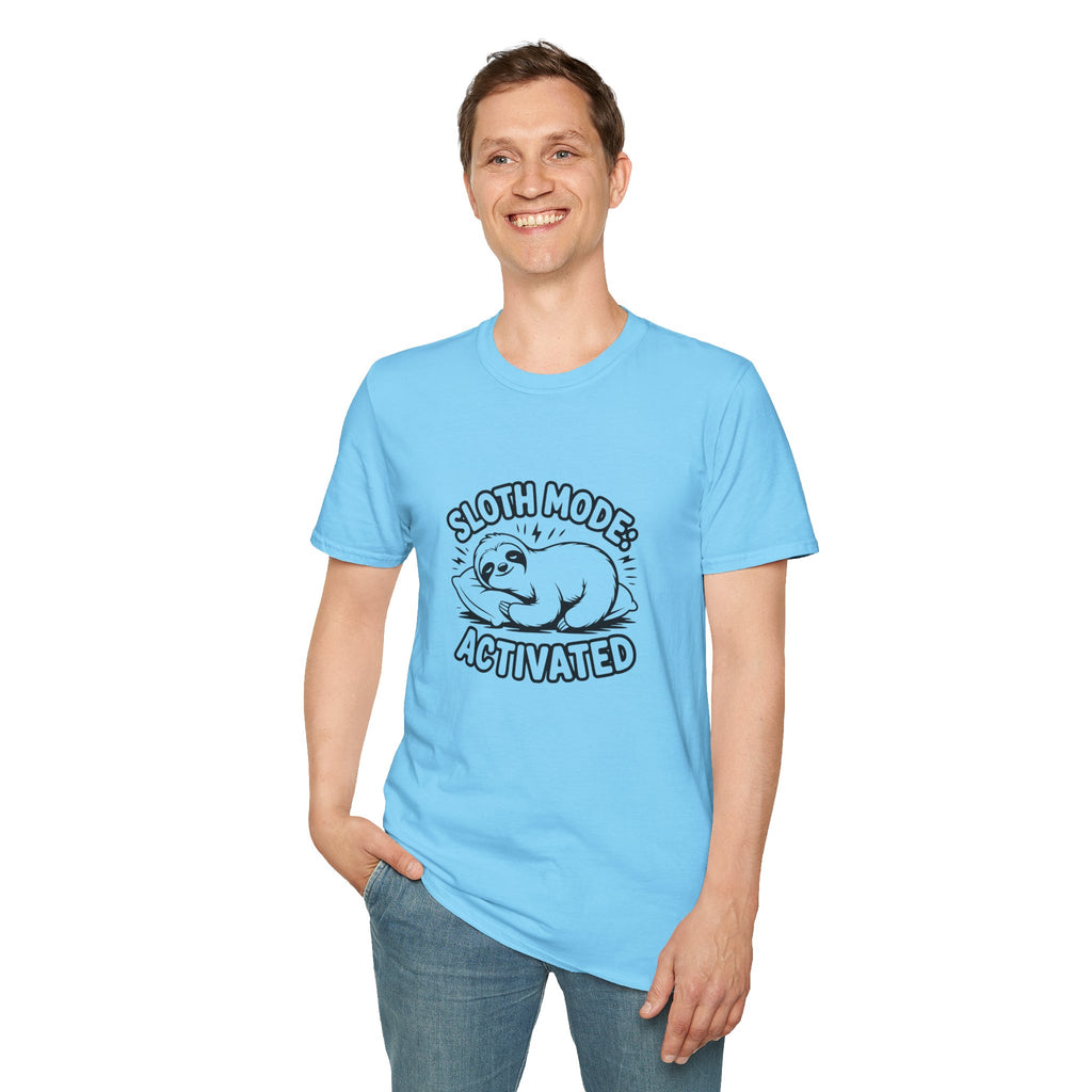 Sloth Mode Activated T-Shirt — Funny Lazy Gift for Her Cute Animal Graphic Tee