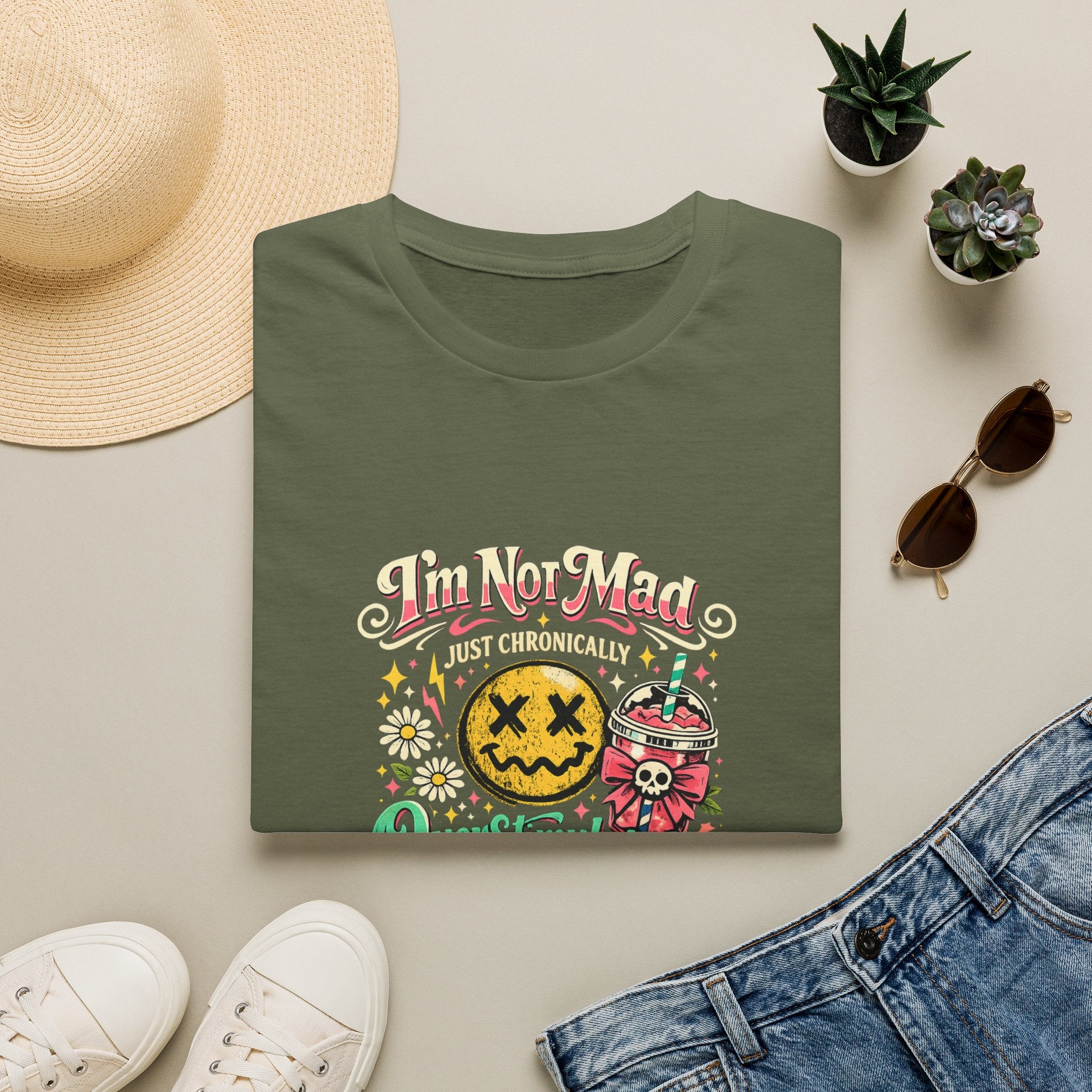 I'm Not Mad Kawaii Bubble Tea T-Shirt — Cute Funny Gift for Her Graphic Tee