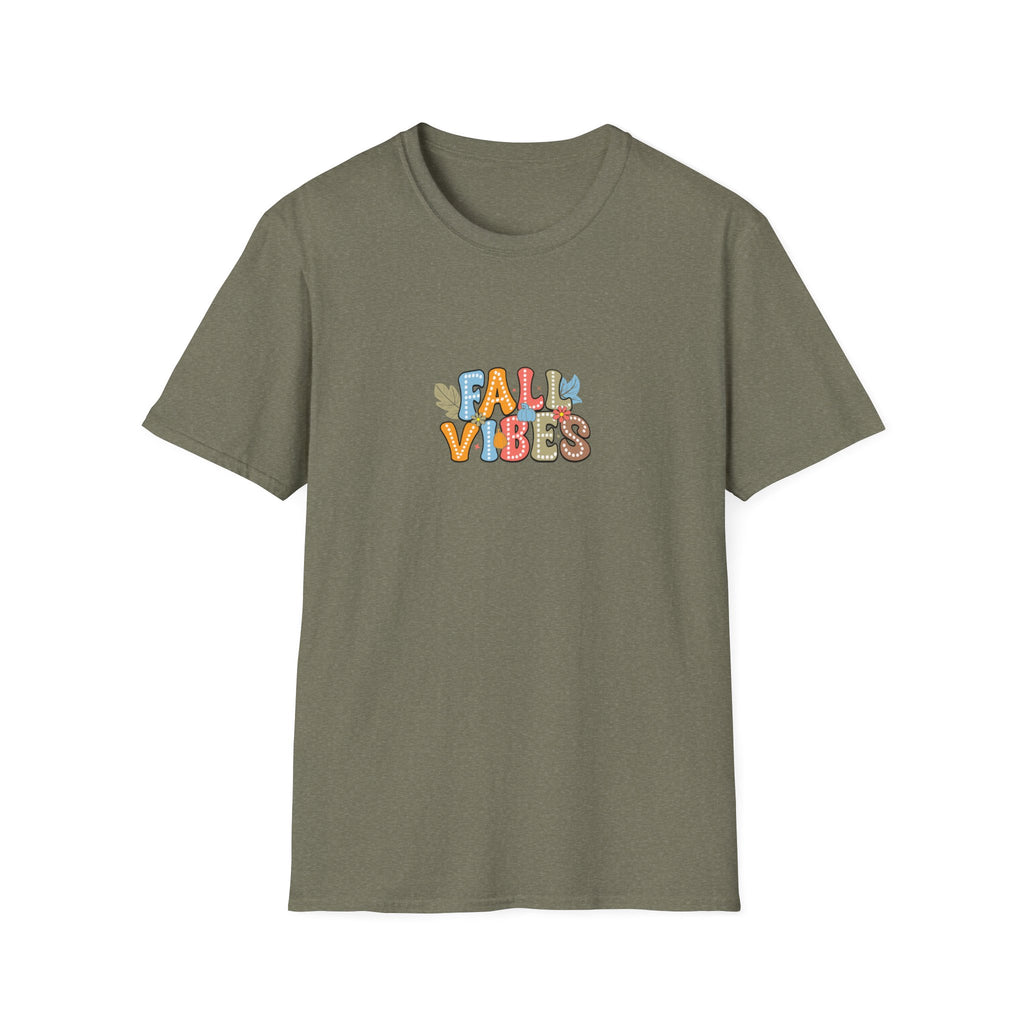 Fall Vibes Colorful Autumn T-Shirt — Cute Fall Gift for Women Graphic Tee