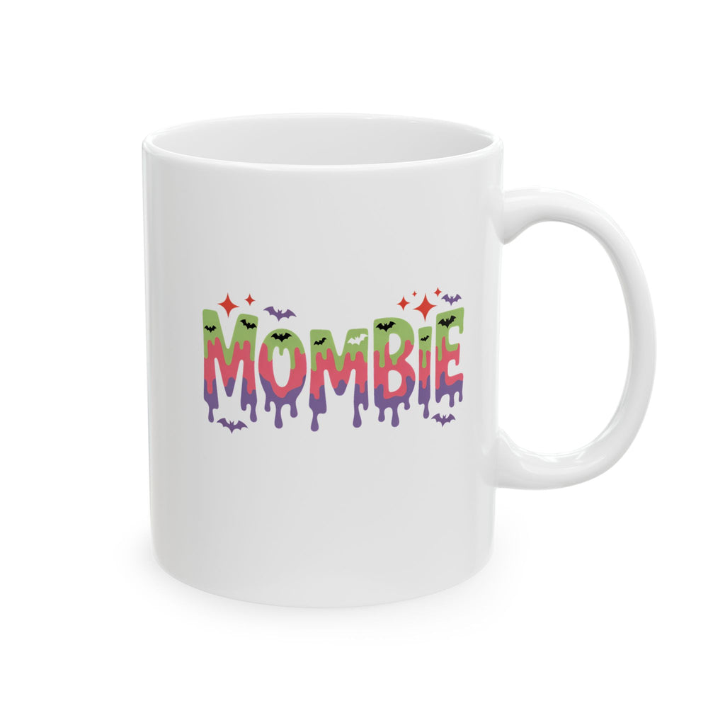 Zombie Mom Ceramic Mug — Funny Halloween Gift for Moms Colorful Drip Coffee Cup 11oz 15oz