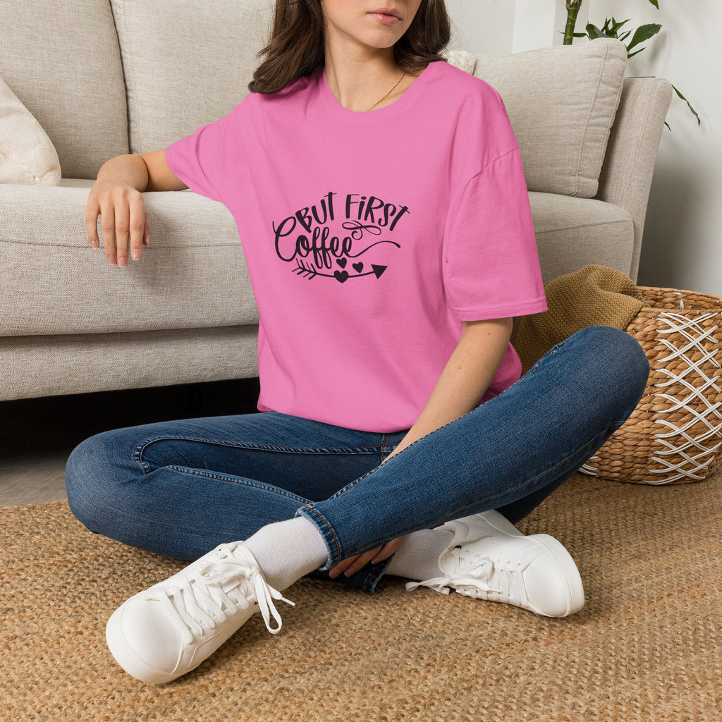 But First Coffee T-Shirt — Funny Gift for Coffee Lovers Women's Graphic Tee