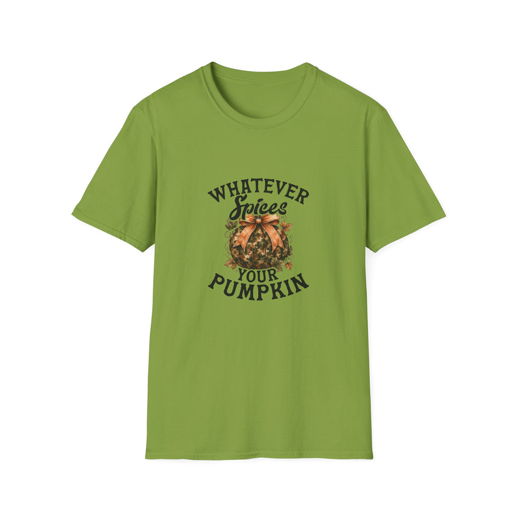 Whatever Spices Your Pumpkin T-Shirt — Funny Fall Gift for Women Pumpkin Spice Tee