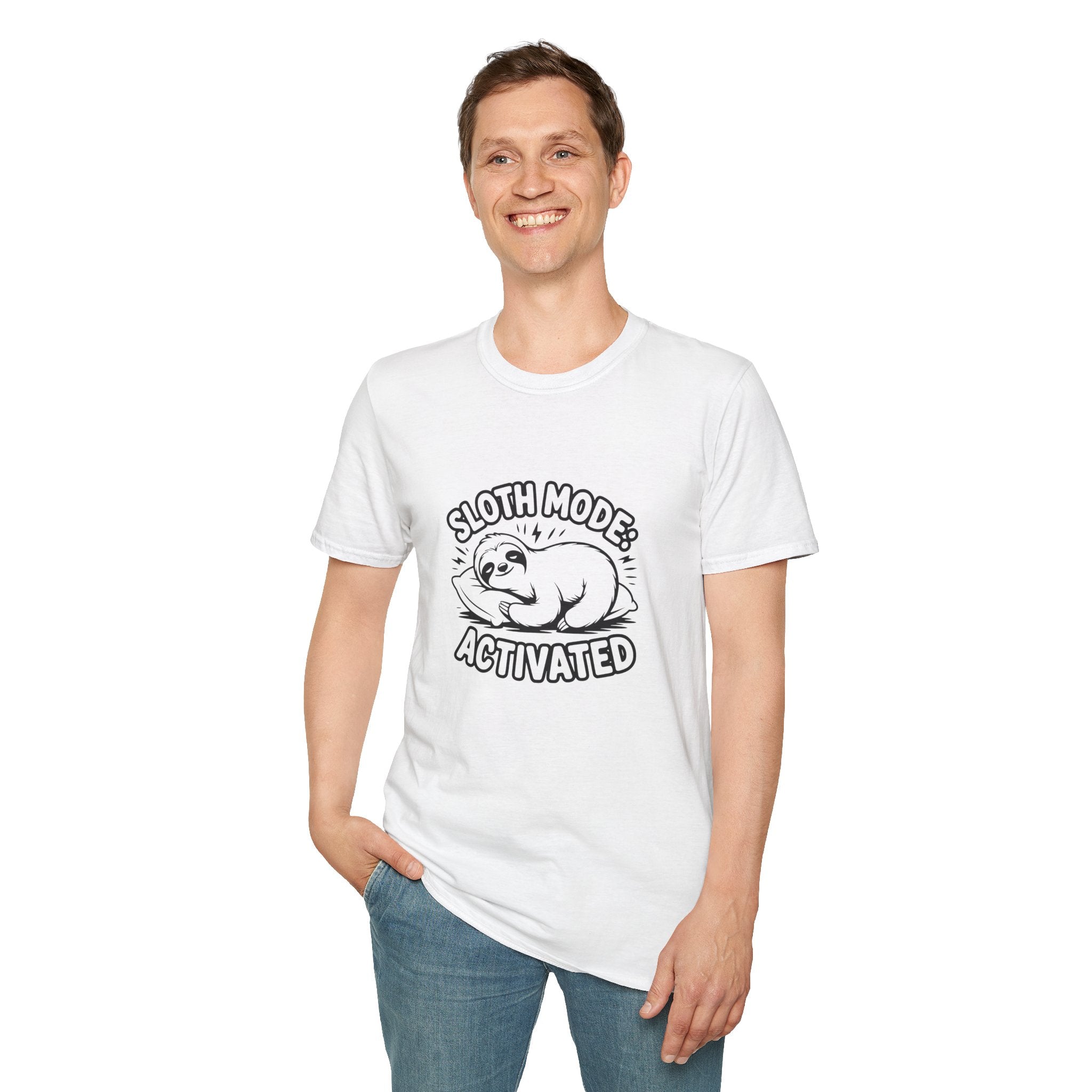 Sloth Mode Activated T-Shirt — Funny Lazy Gift for Her Cute Animal Graphic Tee