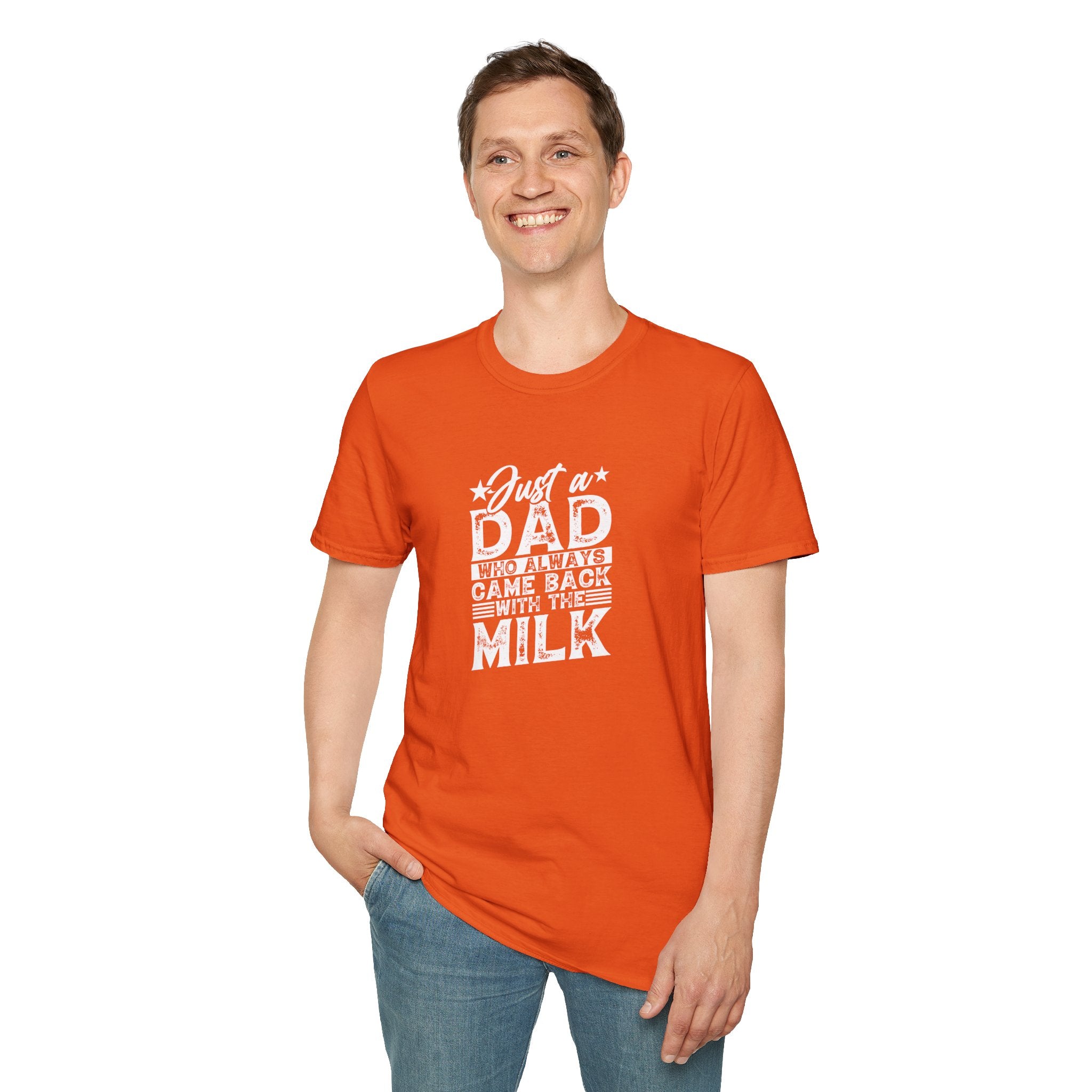 Just a Dad Who Always Came Back with the Milk T-Shirt — Funny Father's Day Gift
