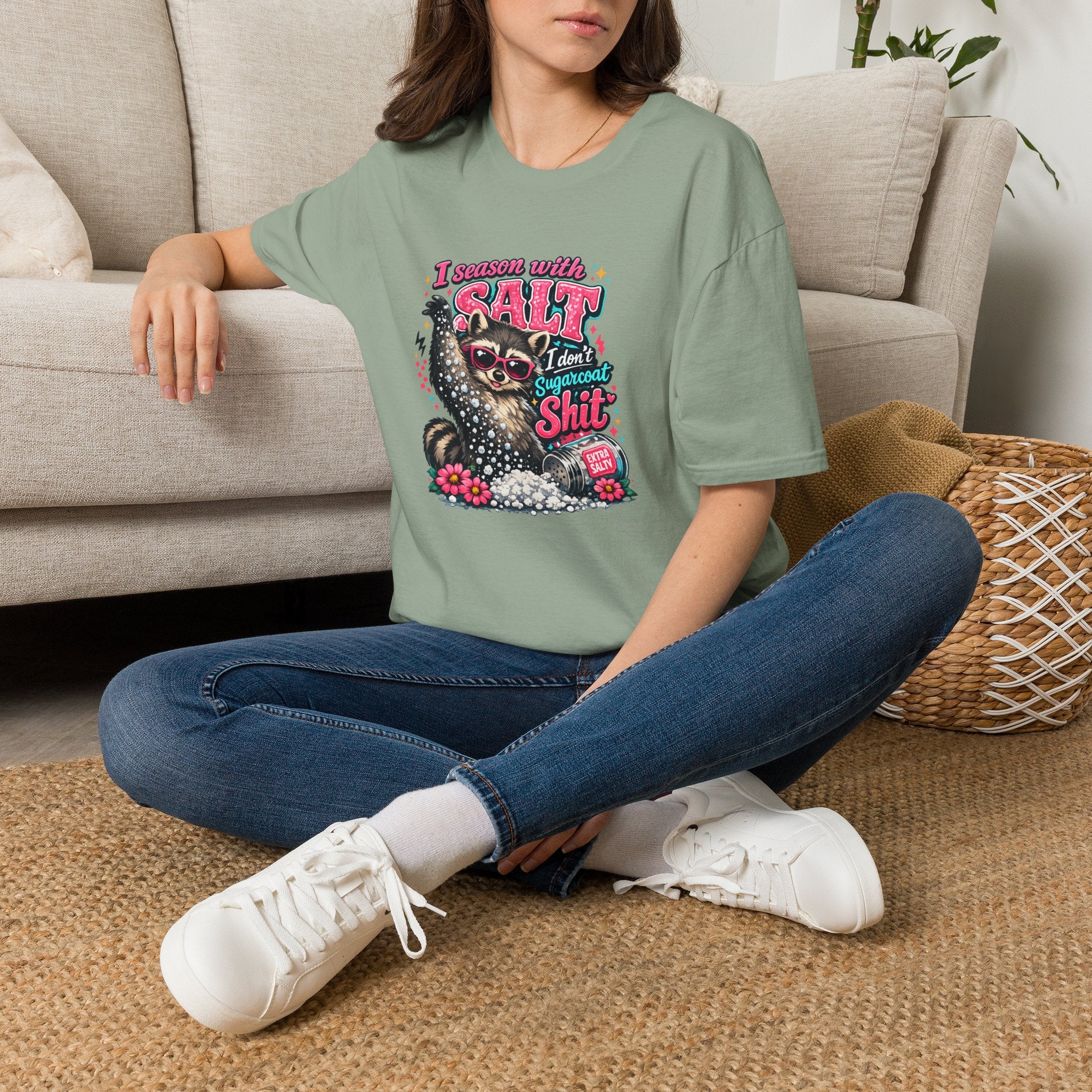 I Season With Salt I Don't Sugarcoat T-Shirt — Funny Sarcastic Gift for Women