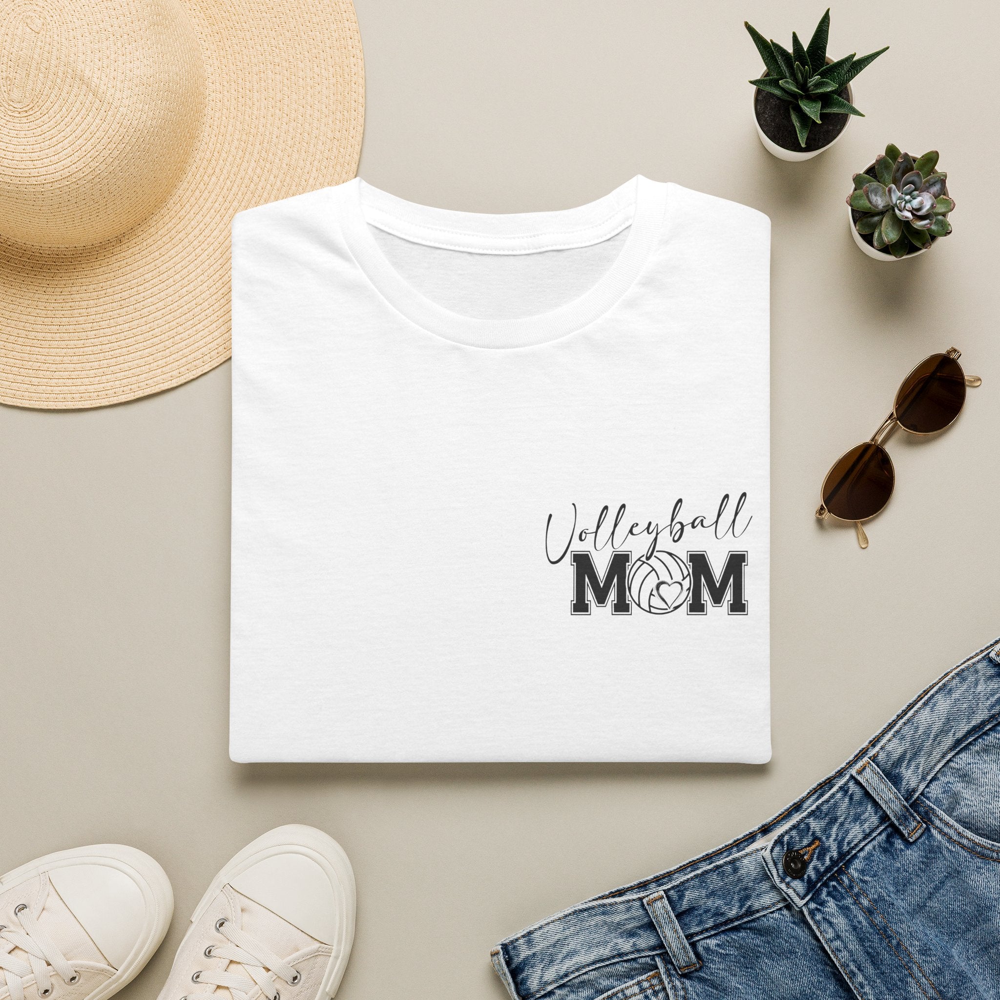 Volleyball Mom T-Shirt — Cute Game Day Gift for Sports Moms Script Graphic Tee