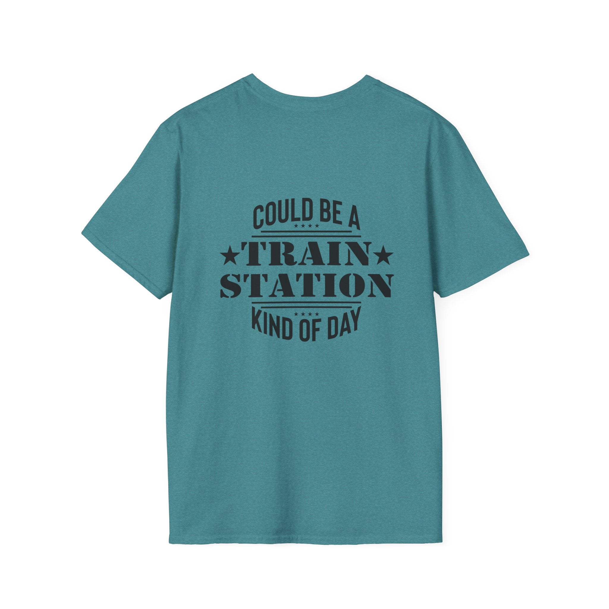 Could Be a Train Station Kind of Day T-Shirt — Funny Sarcastic Gift for Her Pocket Tee