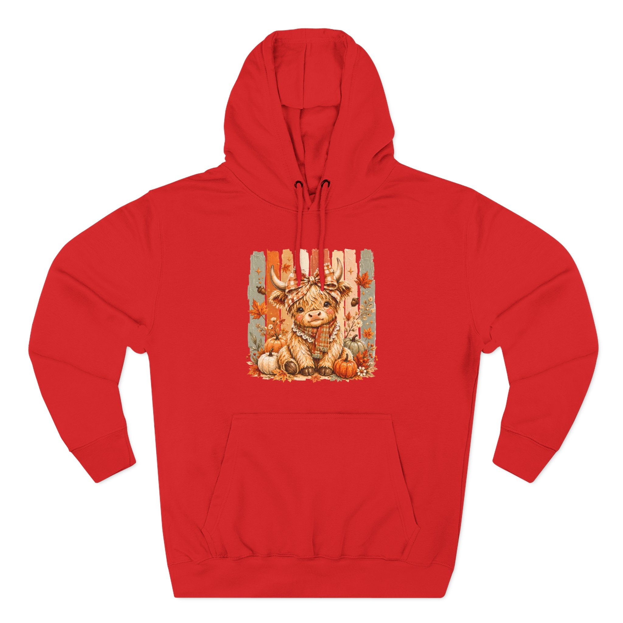 Autumn Pumpkin Cow Hoodie — Cute Fall Gift for Women Cozy Graphic Pullover