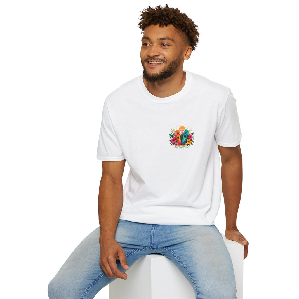Floral Surf Chest Print T-Shirt — Cute Beach Gift for Women Graphic Tee