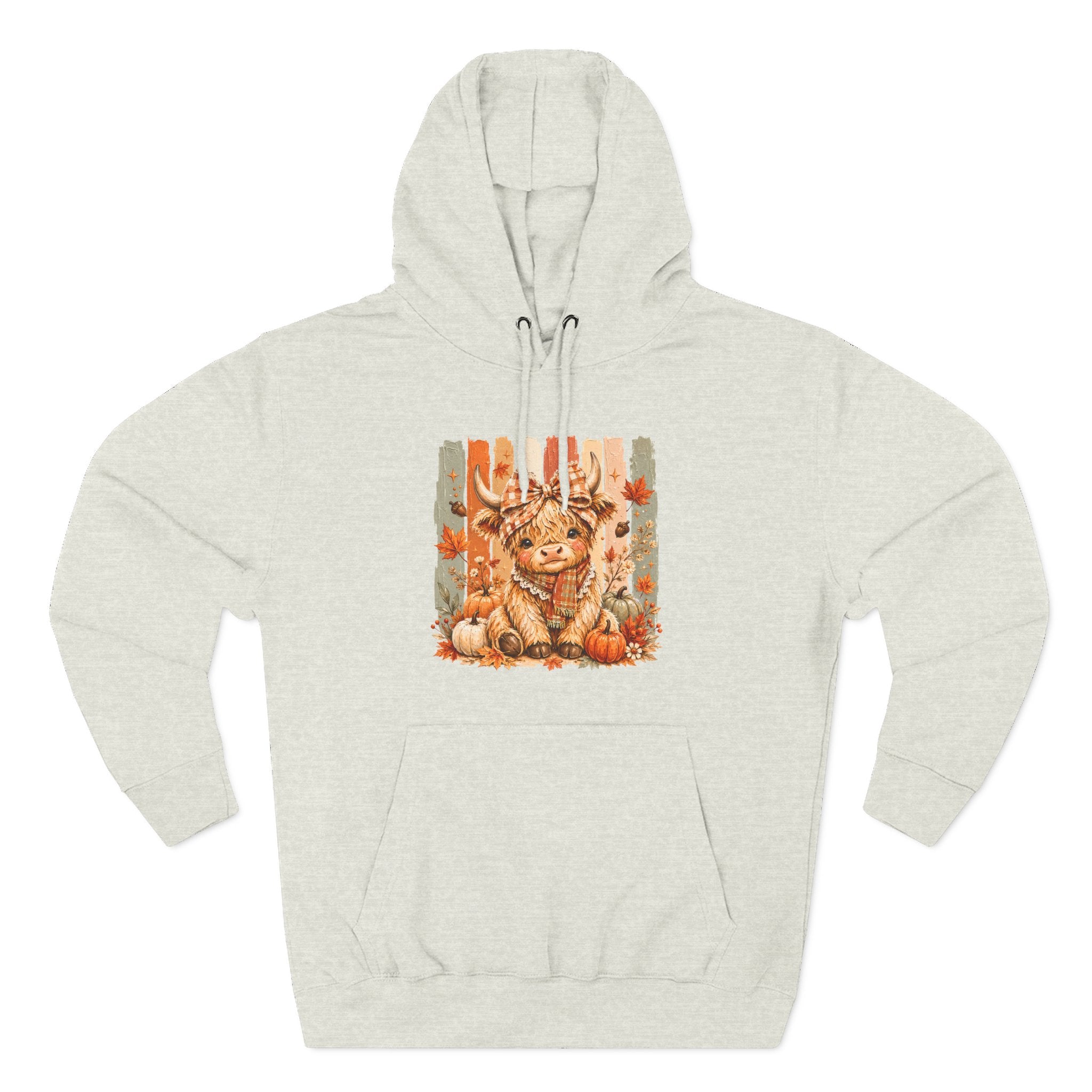 Autumn Pumpkin Cow Hoodie — Cute Fall Gift for Women Cozy Graphic Pullover
