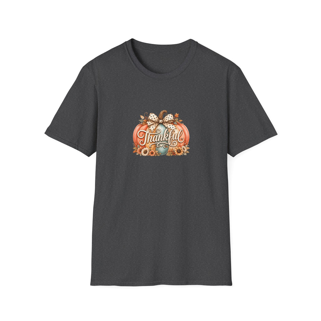 Thankful Pumpkin T-Shirt — Cute Fall Thanksgiving Gift for Women Graphic Tee