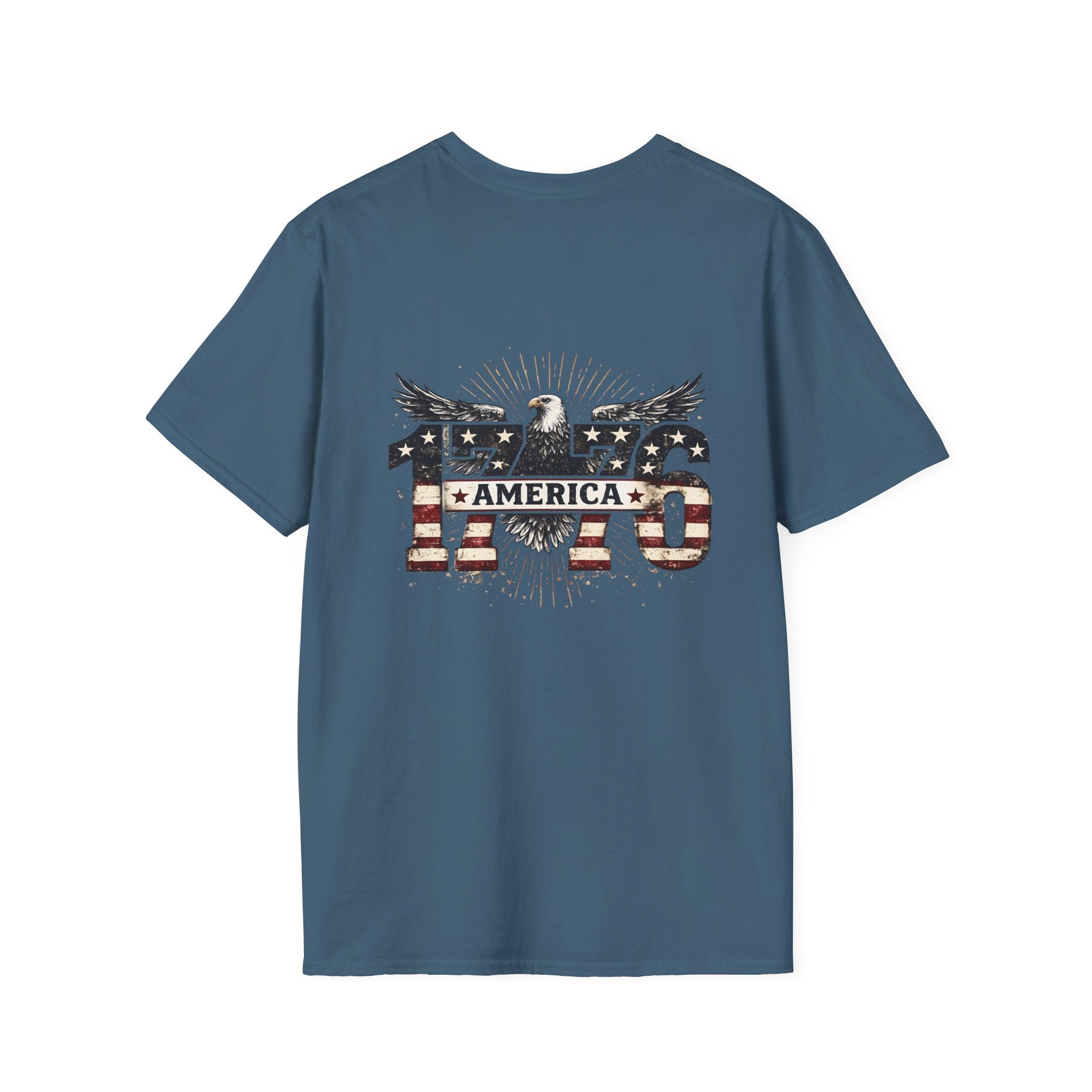 1776 American Flag Eagle T-Shirt — Vintage Patriotic Gift for Him Fourth of July Tee