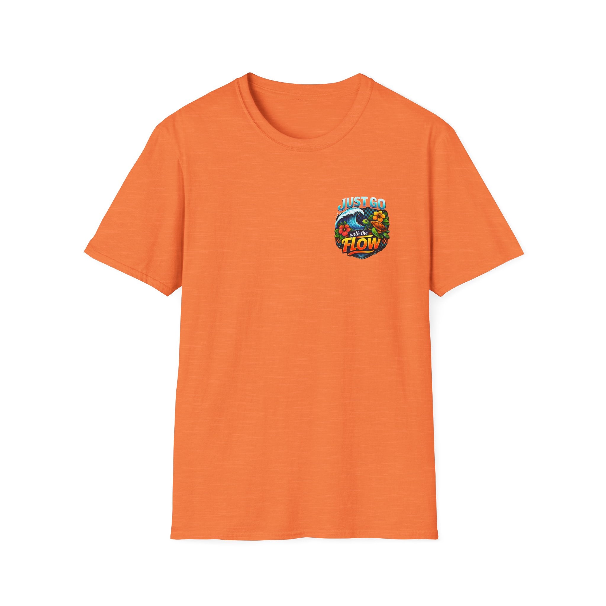 Go With the Flow Sea Turtle T-Shirt — Cute Beach Gift for Women Ocean Floral Tee