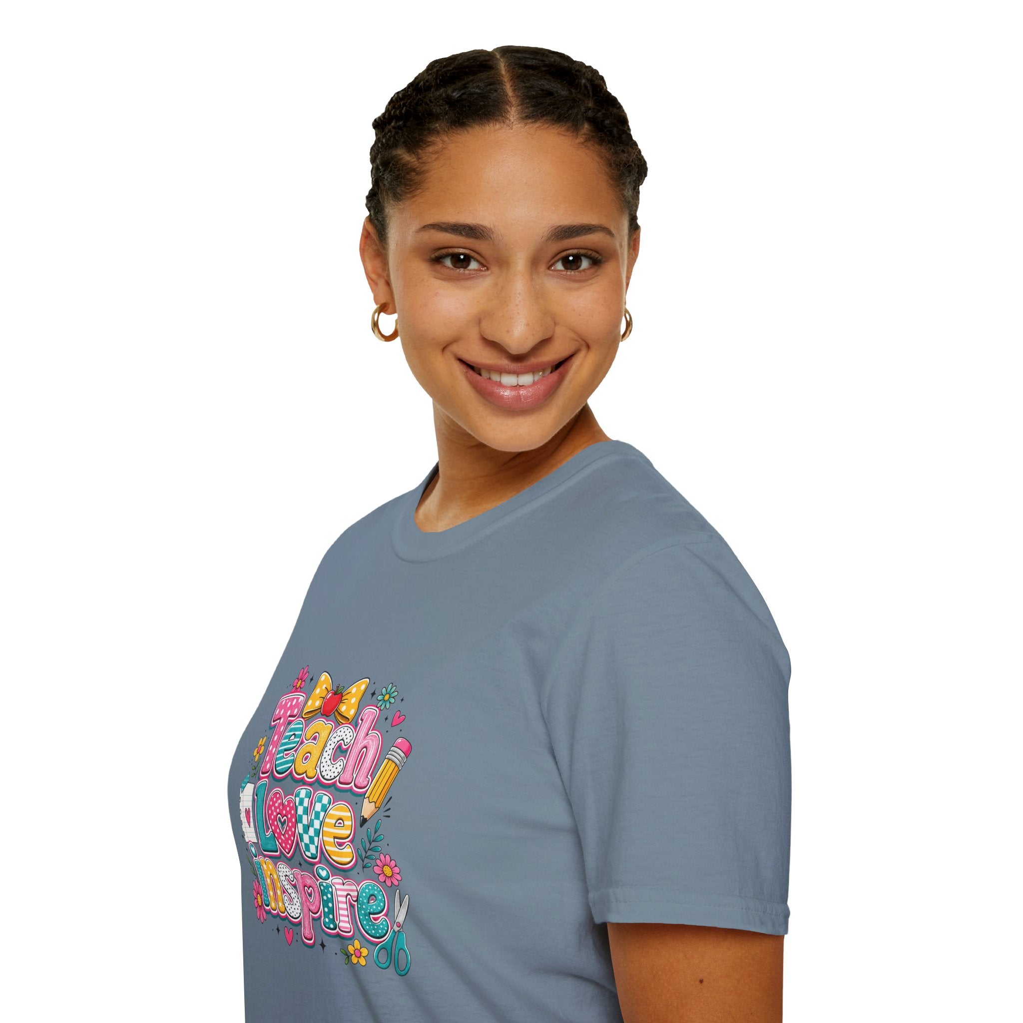 Teach Love Inspire T-Shirt — Cute Colorful Teacher Gift School Appreciation Tee