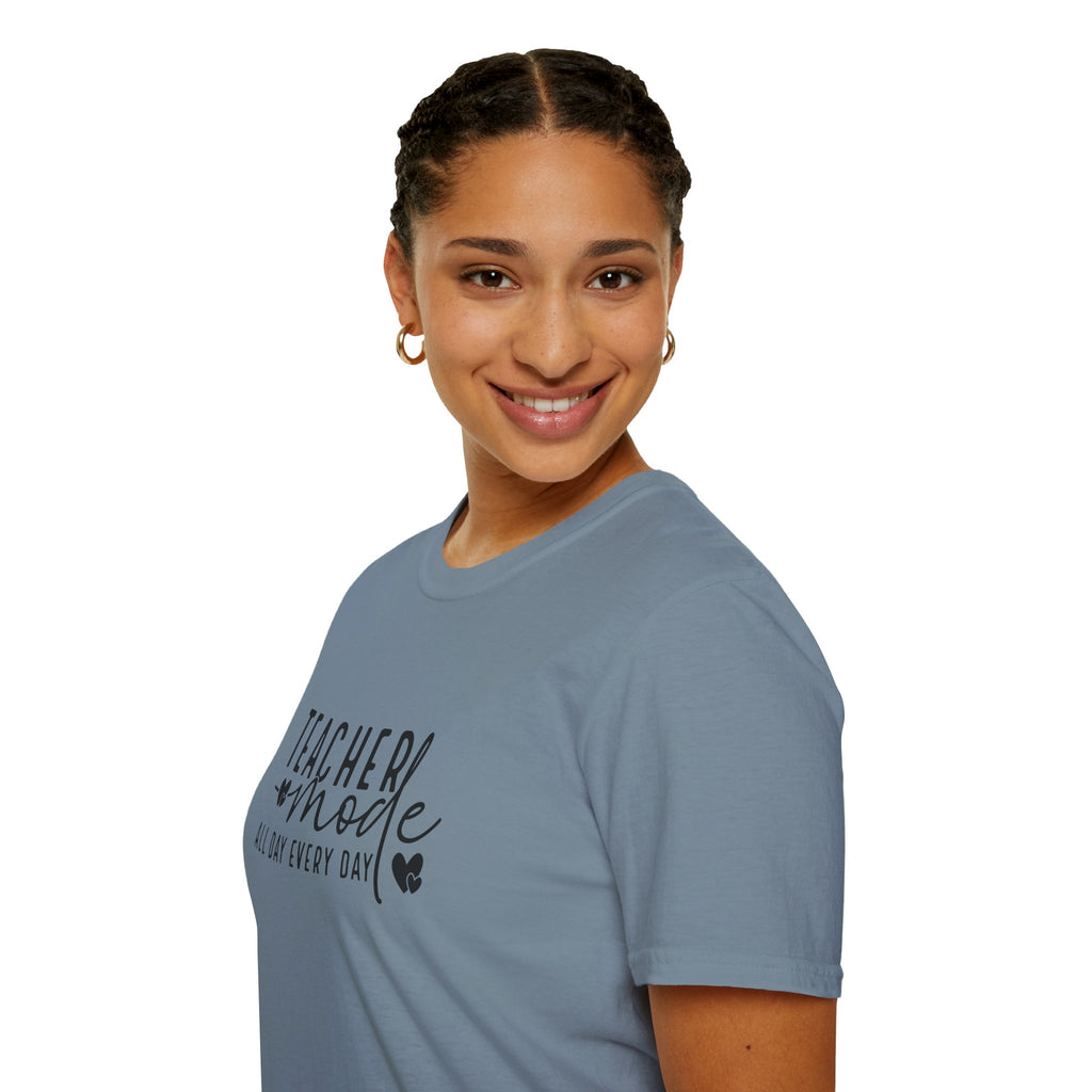 Teacher Mode All Day Every Day T-Shirt — Funny Teacher Gift Appreciation Graphic Tee