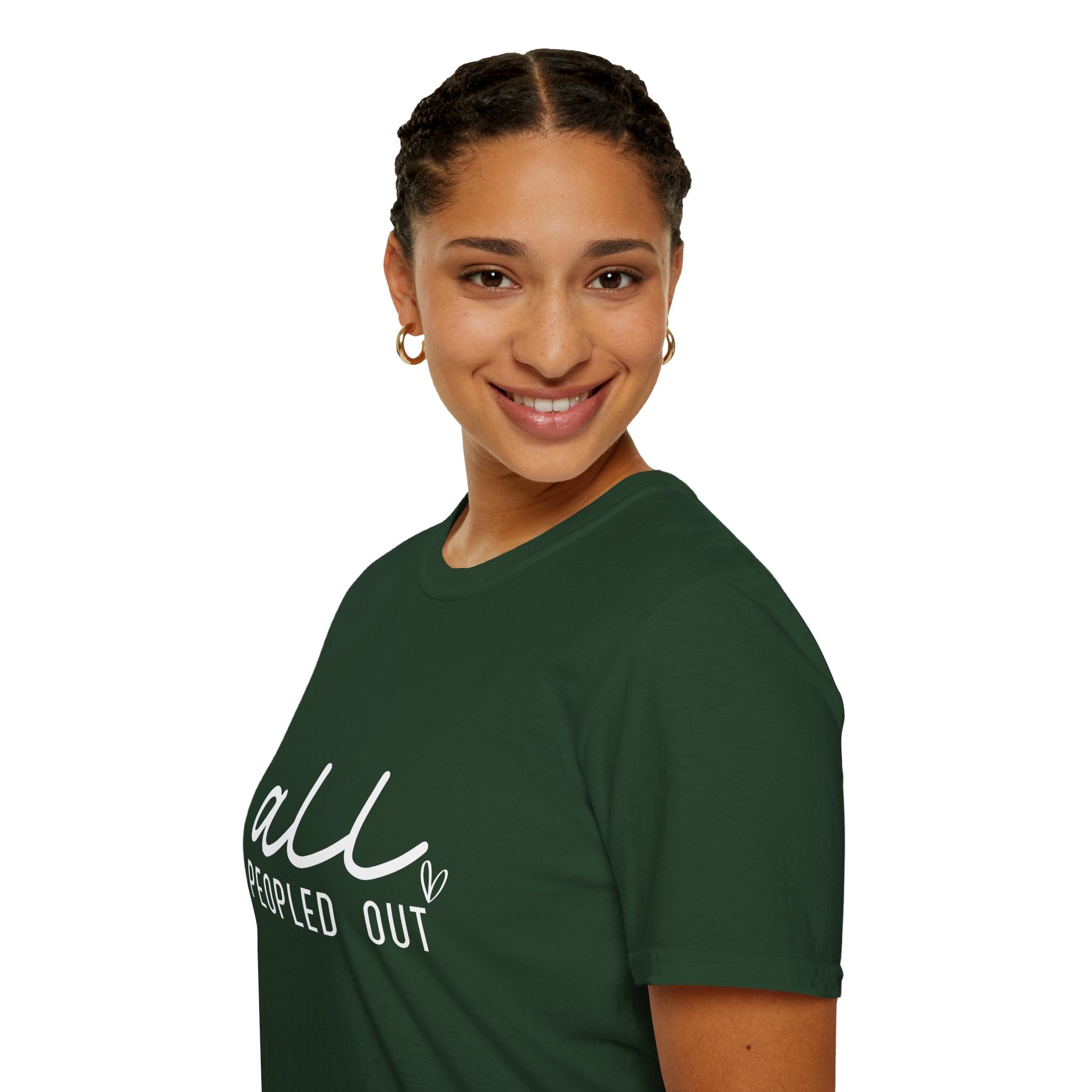All Peopled Out T-Shirt — Funny Introvert Gift for Her Sarcastic Anti-Social Tee