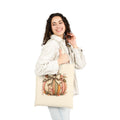 Rustic Fall Pumpkin Canvas Tote Bag — Cute Harvest Gift for Women Grocery Shopper