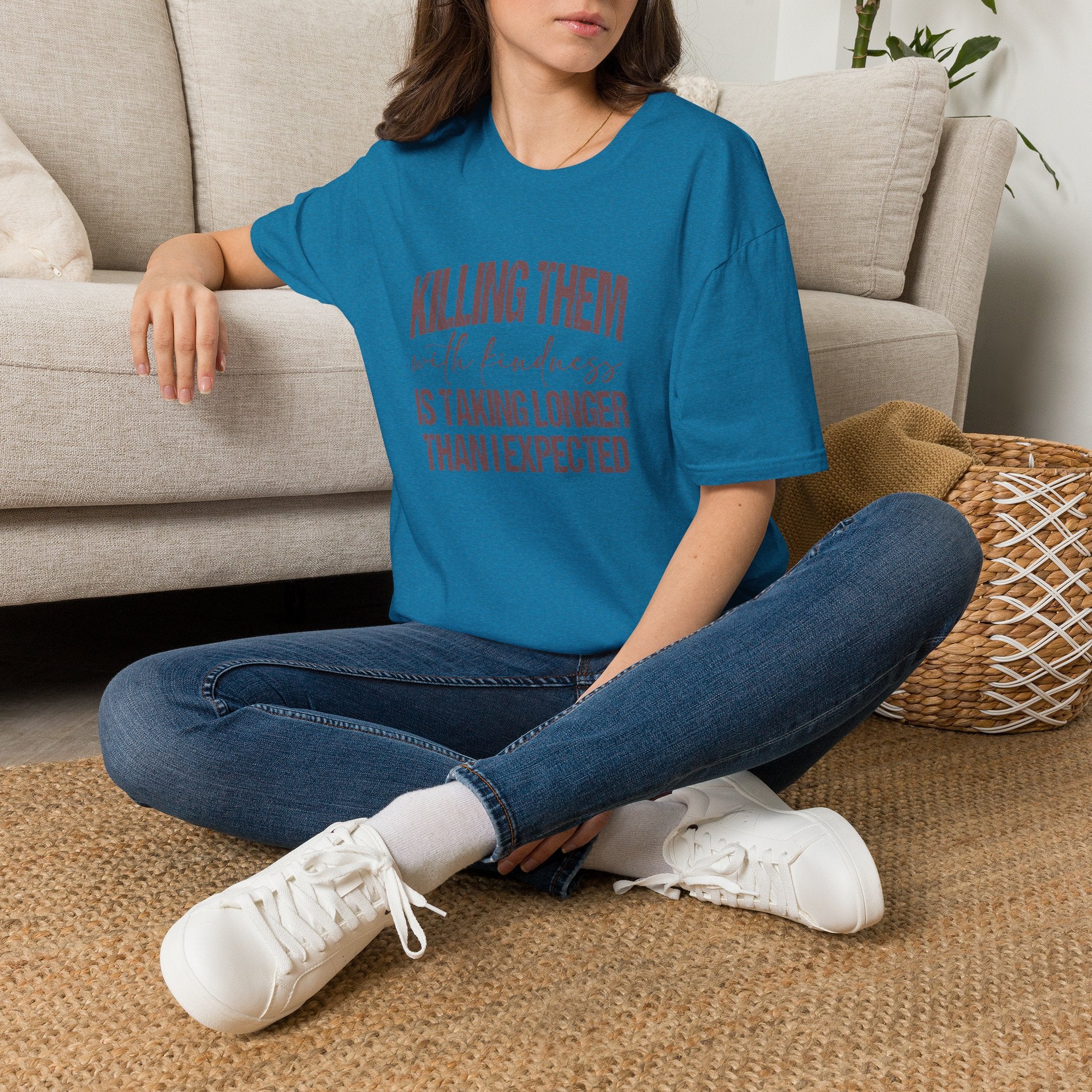 Killing Them With Kindness T-Shirt — Funny Motivational Gift for Women Vintage Tee