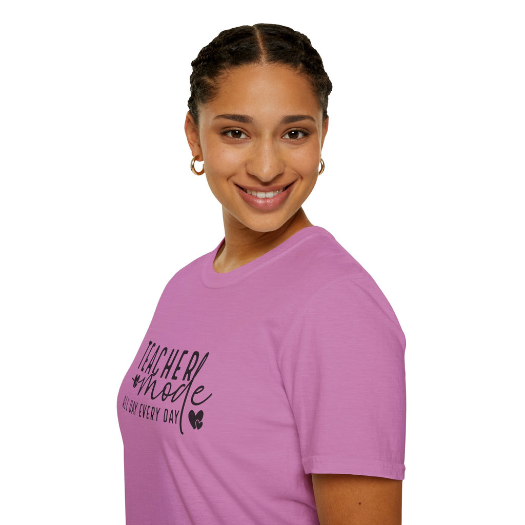 Teacher Mode All Day Every Day T-Shirt — Funny Teacher Gift Appreciation Graphic Tee