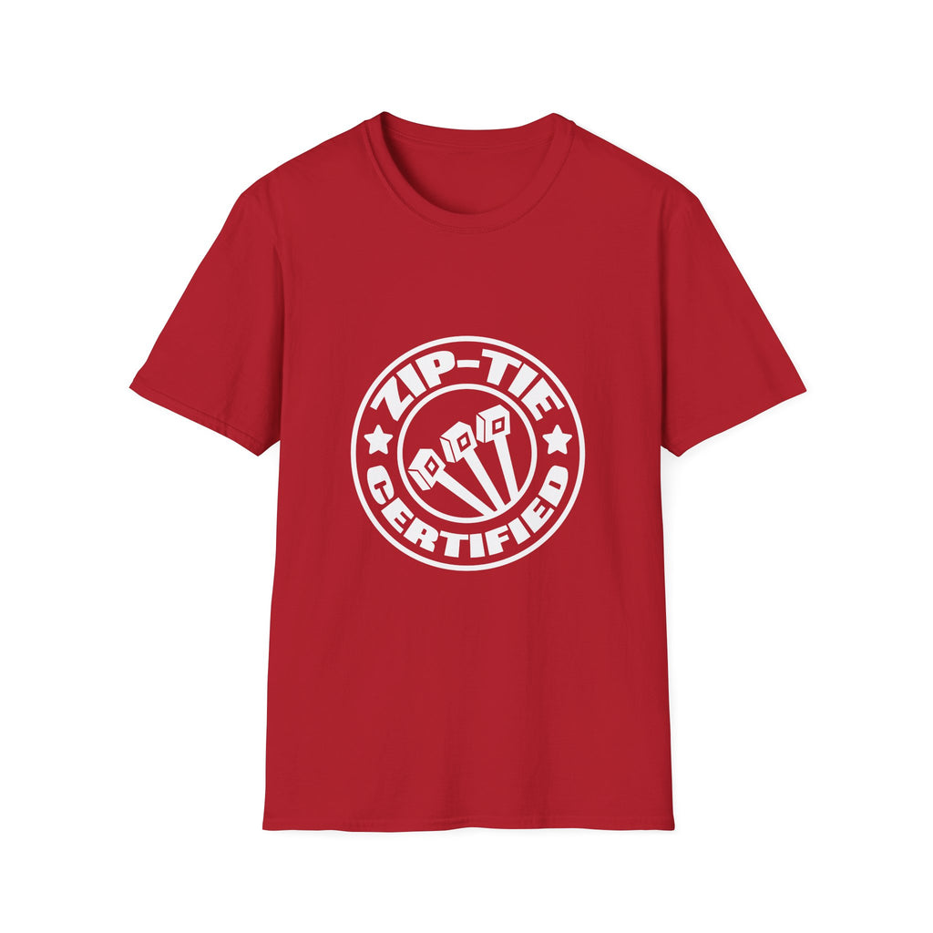 Zip-Tie Certified T-Shirt — Funny Handyman Gift for Him Bold Graphic Tee