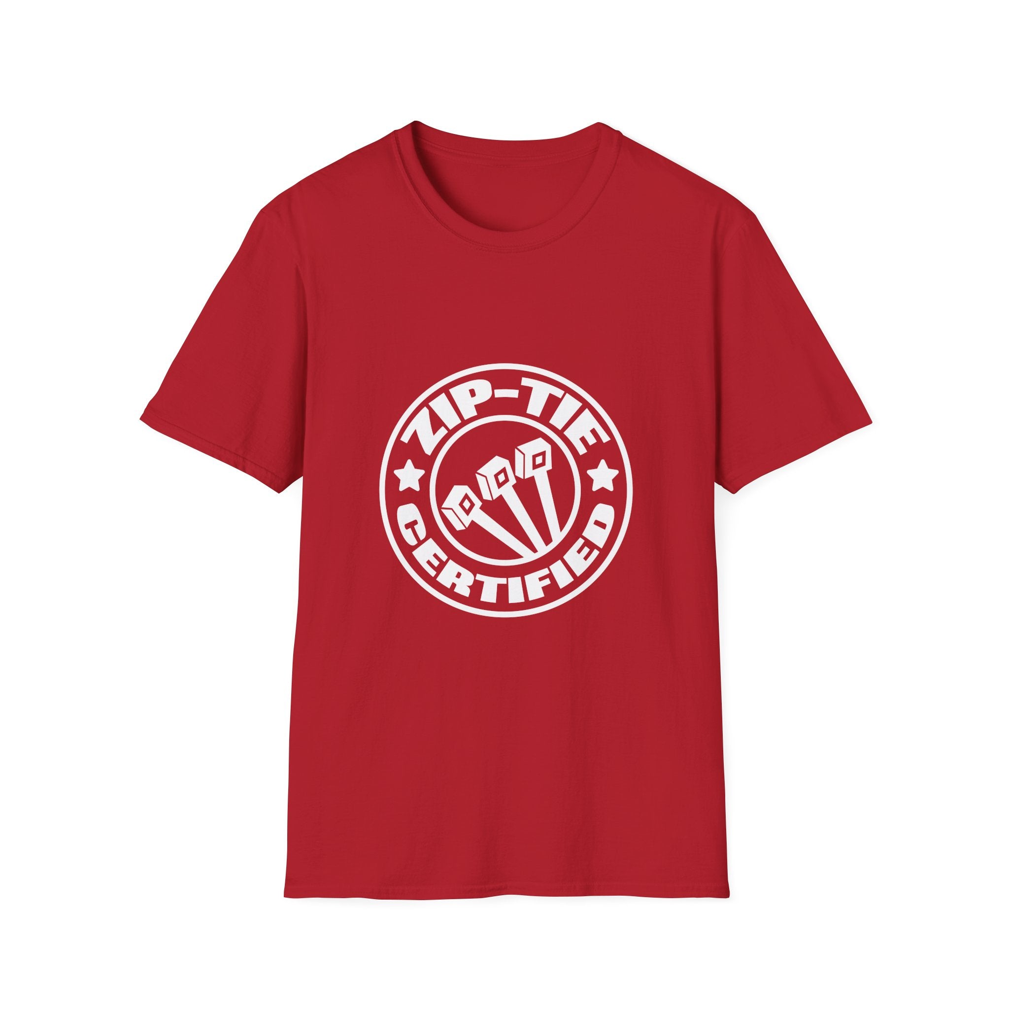 Zip-Tie Certified T-Shirt — Funny Handyman Gift for Him Bold Graphic Tee