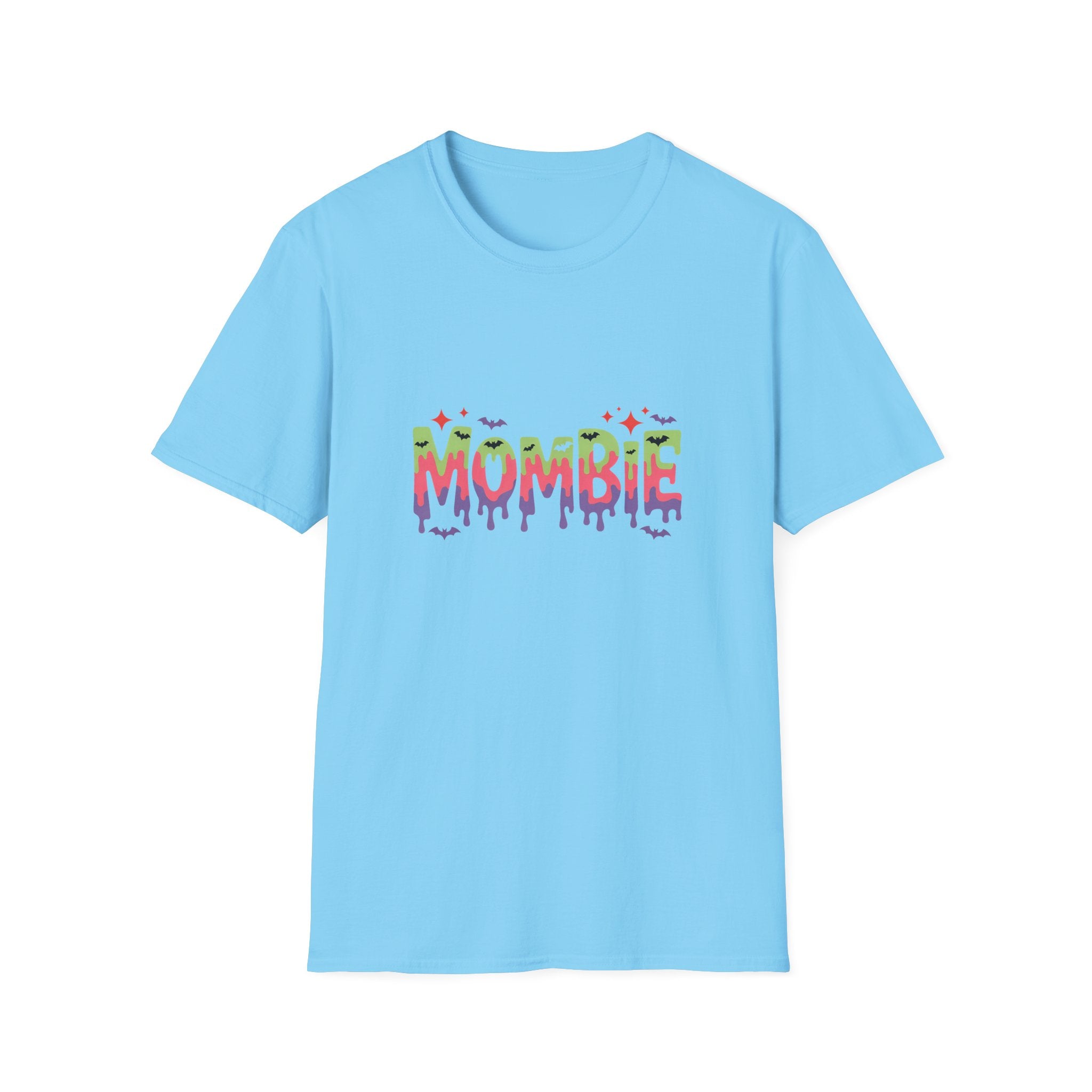 Mombie Halloween T-Shirt — Funny Zombie Mom Gift for Her Neon Graphic Tee