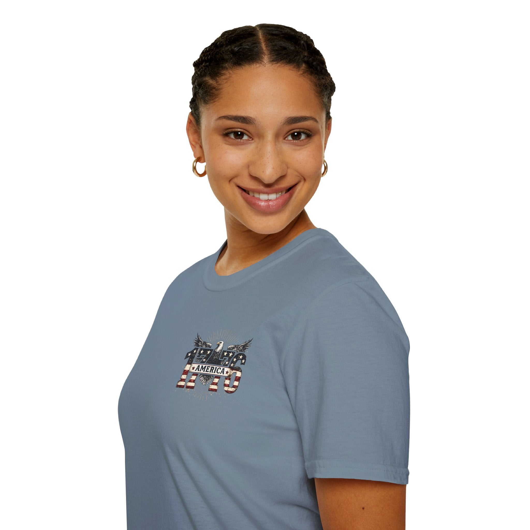 1776 American Flag Eagle T-Shirt — Vintage Patriotic Gift for Him Fourth of July Tee