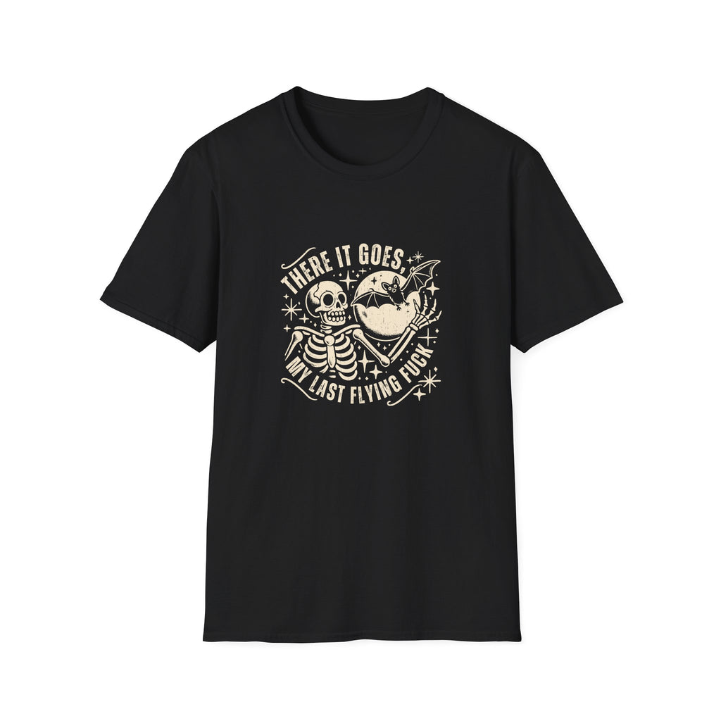 There It Goes Skull Moon & Bat T-Shirt — Cute Halloween Gift for Women Graphic Tee
