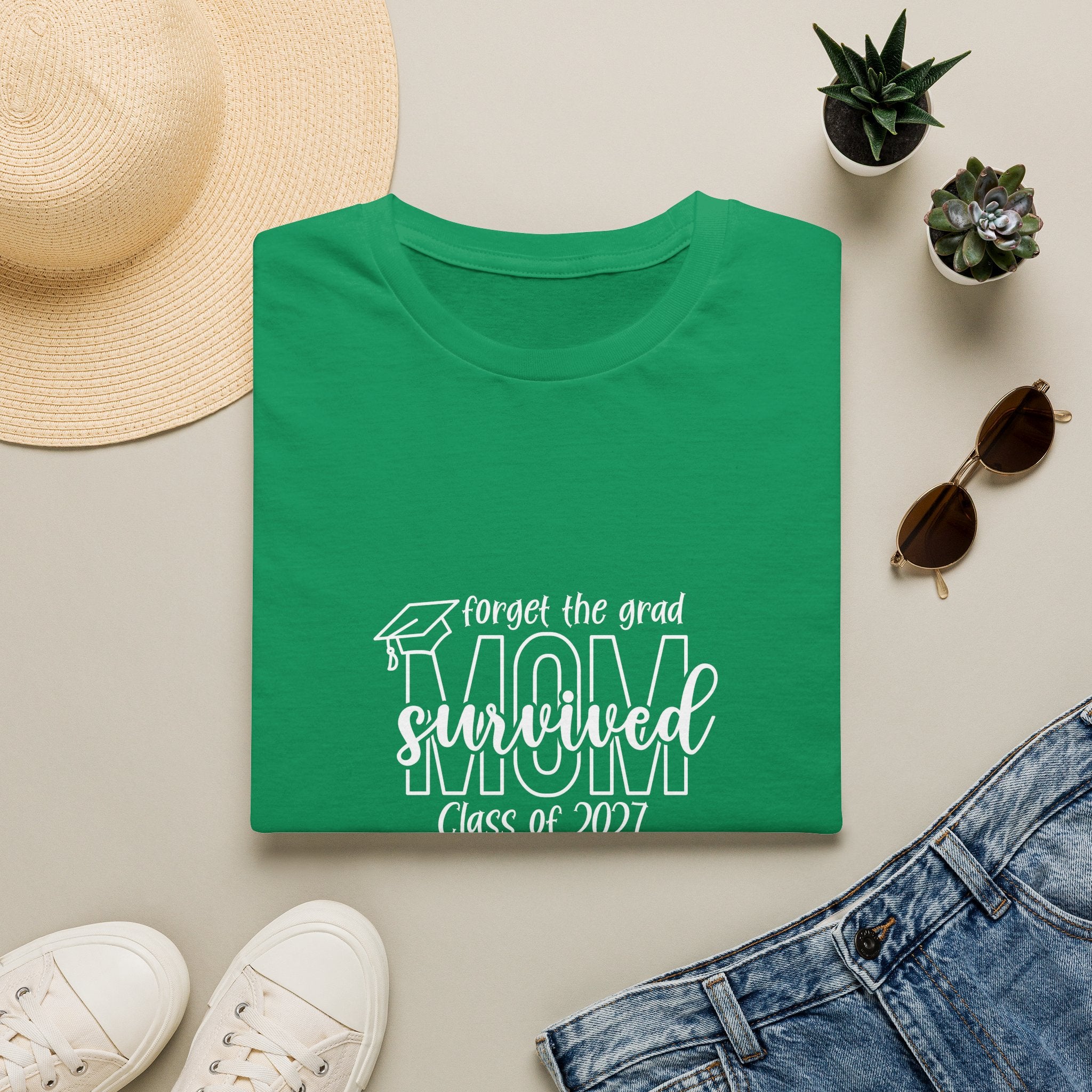Class of 2027 Sarcastic Mom T-Shirt — Funny Graduation Gift for Mom Graphic Tee