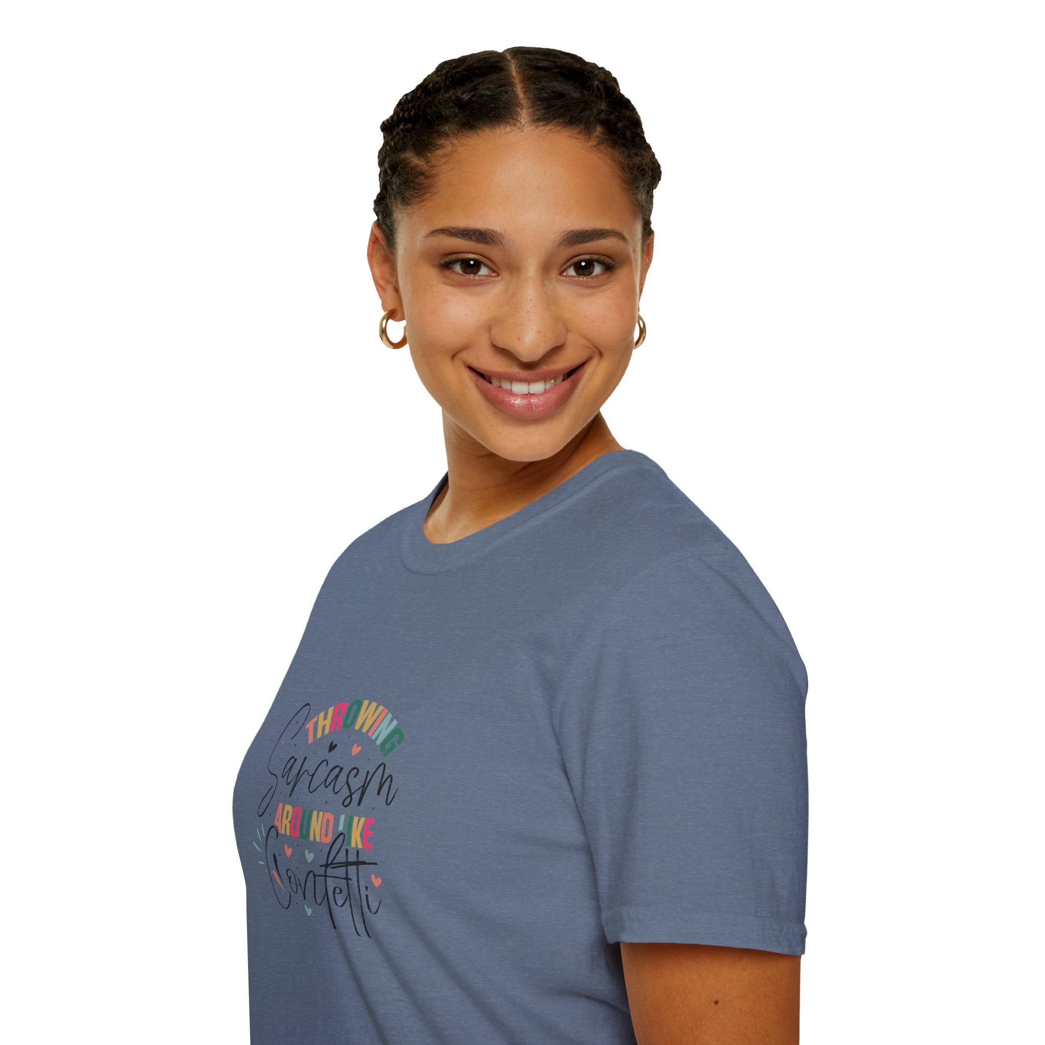 Throwing Sarcasm Around Like Confetti T-Shirt — Funny Gift for Her Sarcastic Tee