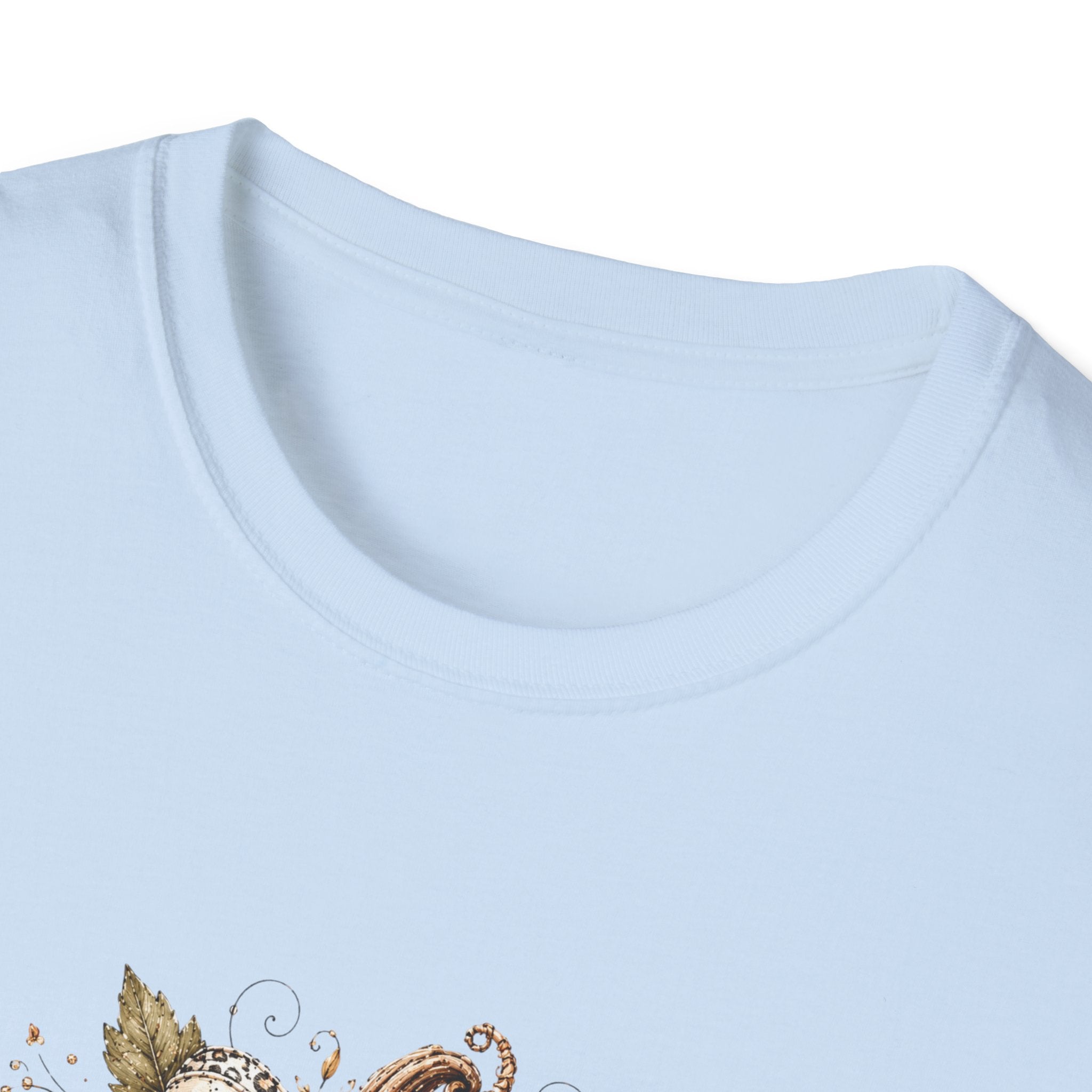 Autumn Floral Pumpkin Leopard Bow T-Shirt — Cute Fall Gift for Women Graphic Tee