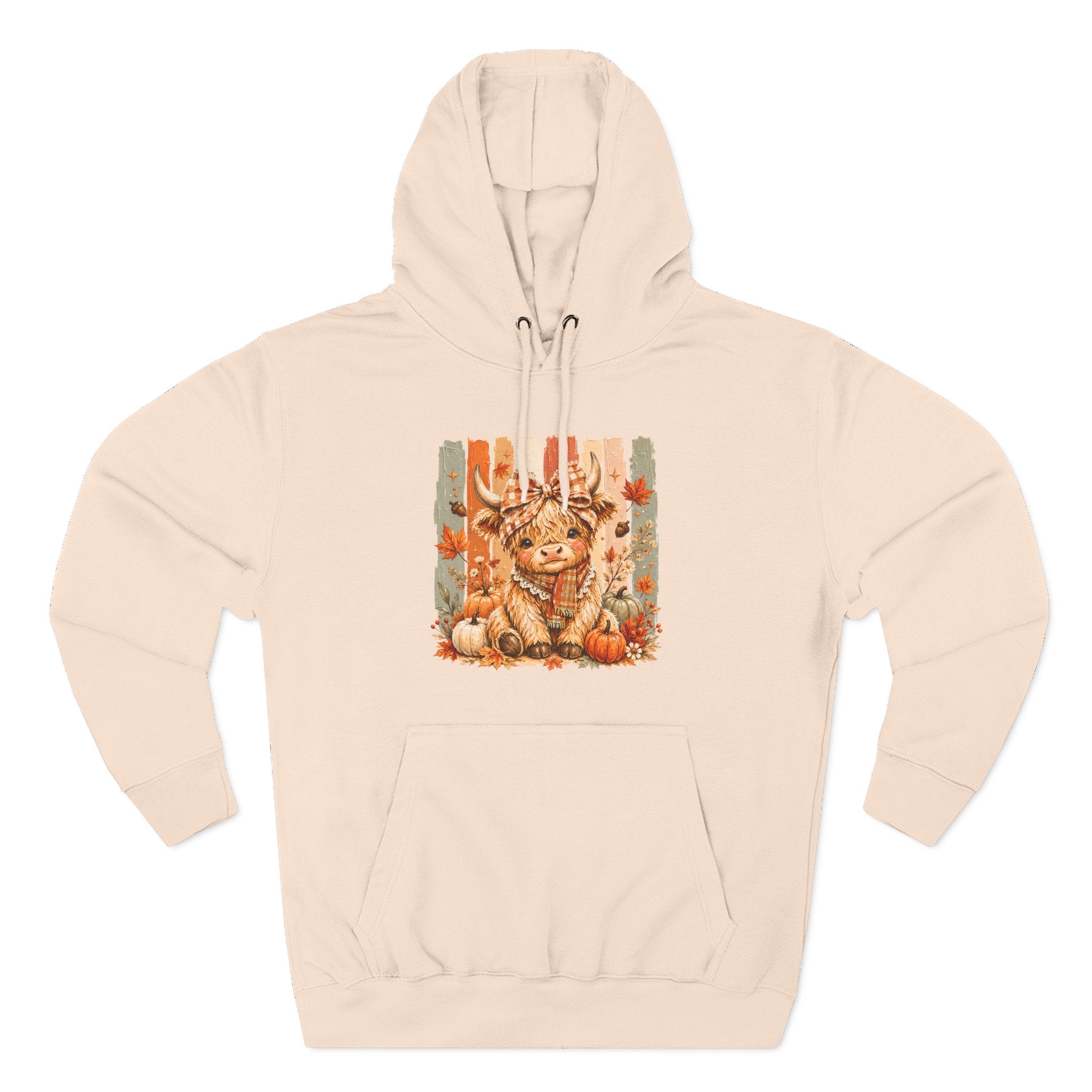 Autumn Pumpkin Cow Hoodie — Cute Fall Gift for Women Cozy Graphic Pullover
