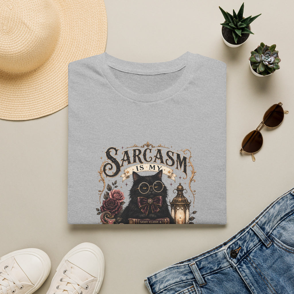Sarcasm Is My Love Language Cat T-Shirt — Funny Gift for Her Vintage Graphic Tee