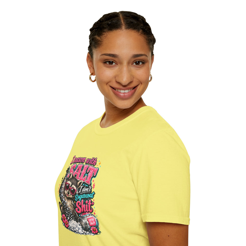 I Season With Salt I Don't Sugarcoat T-Shirt — Funny Sarcastic Gift for Women