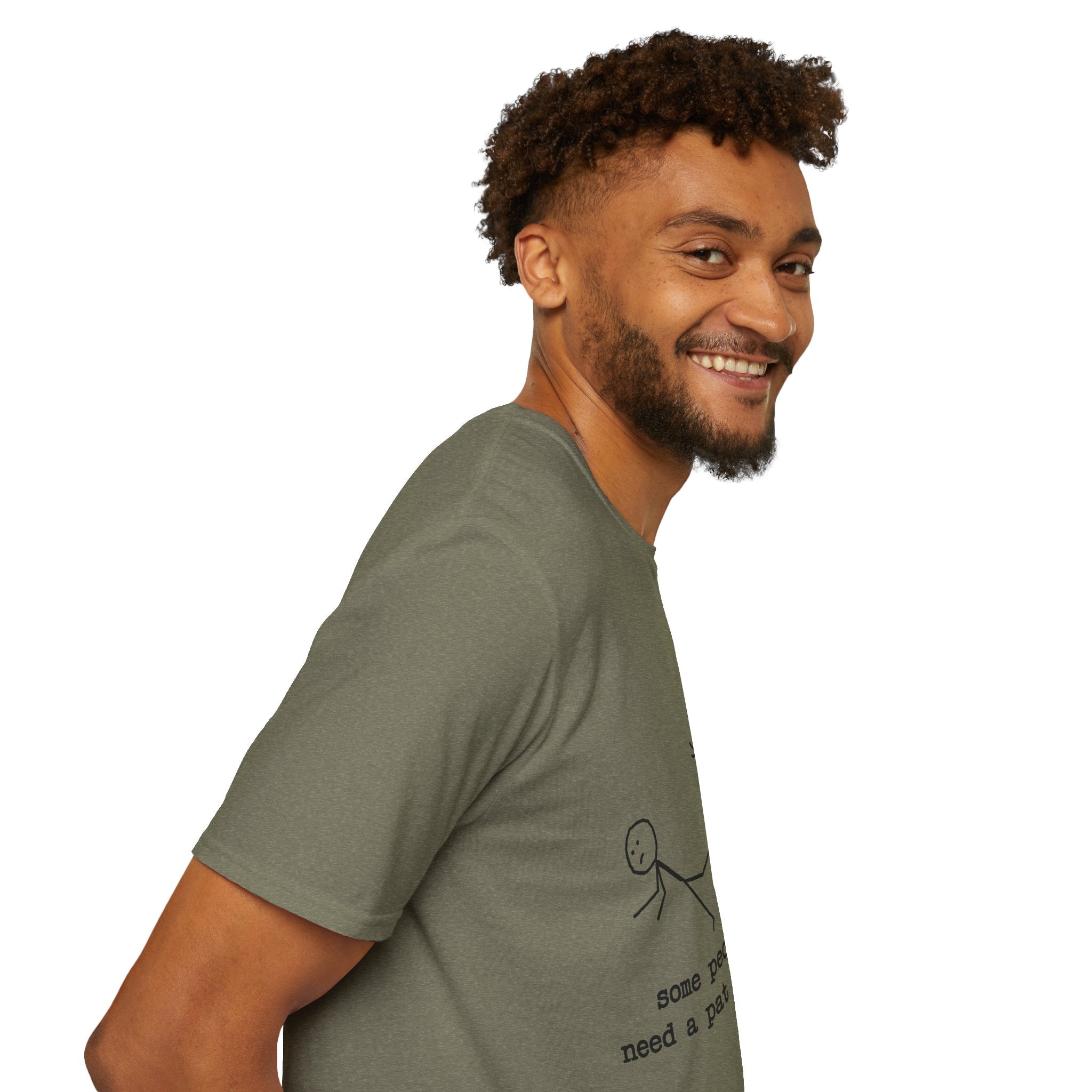 T-Shirt — "Some People Just Need a Pat on the Back" Stick Figure Humor Tee