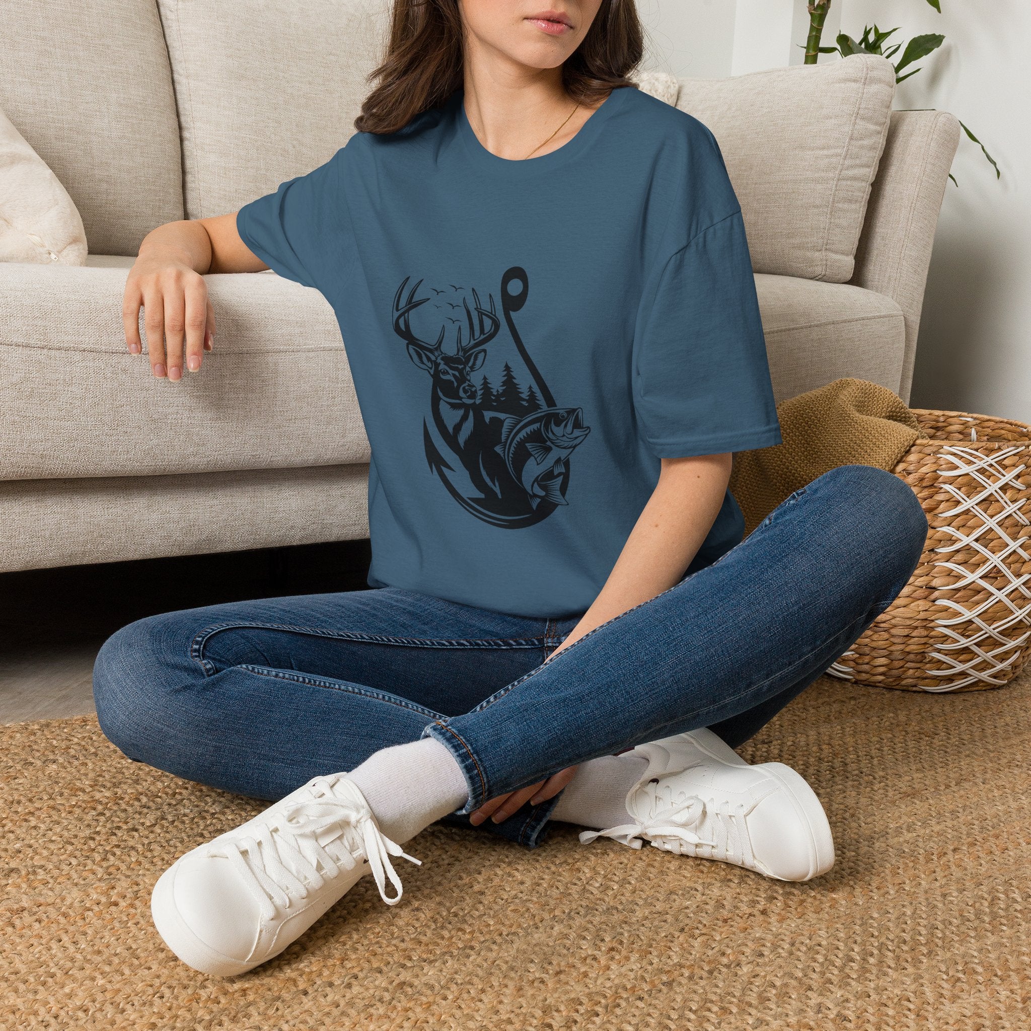 Hunt Fish & Forest Adventure T-Shirt — Outdoor Gift for Hunters & Fishermen