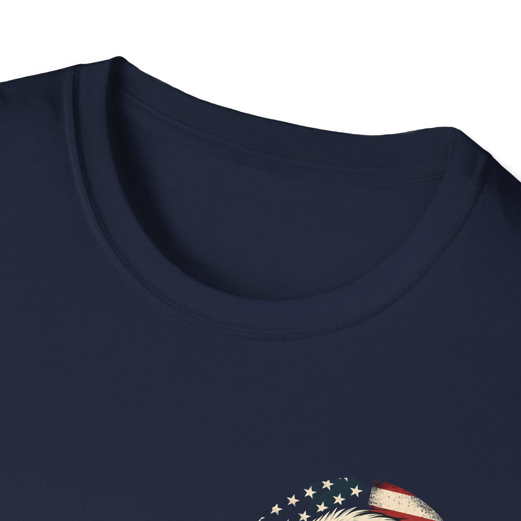Patriotic Bald Eagle T-Shirt — American Flag Gift for Him Fourth of July Graphic Tee