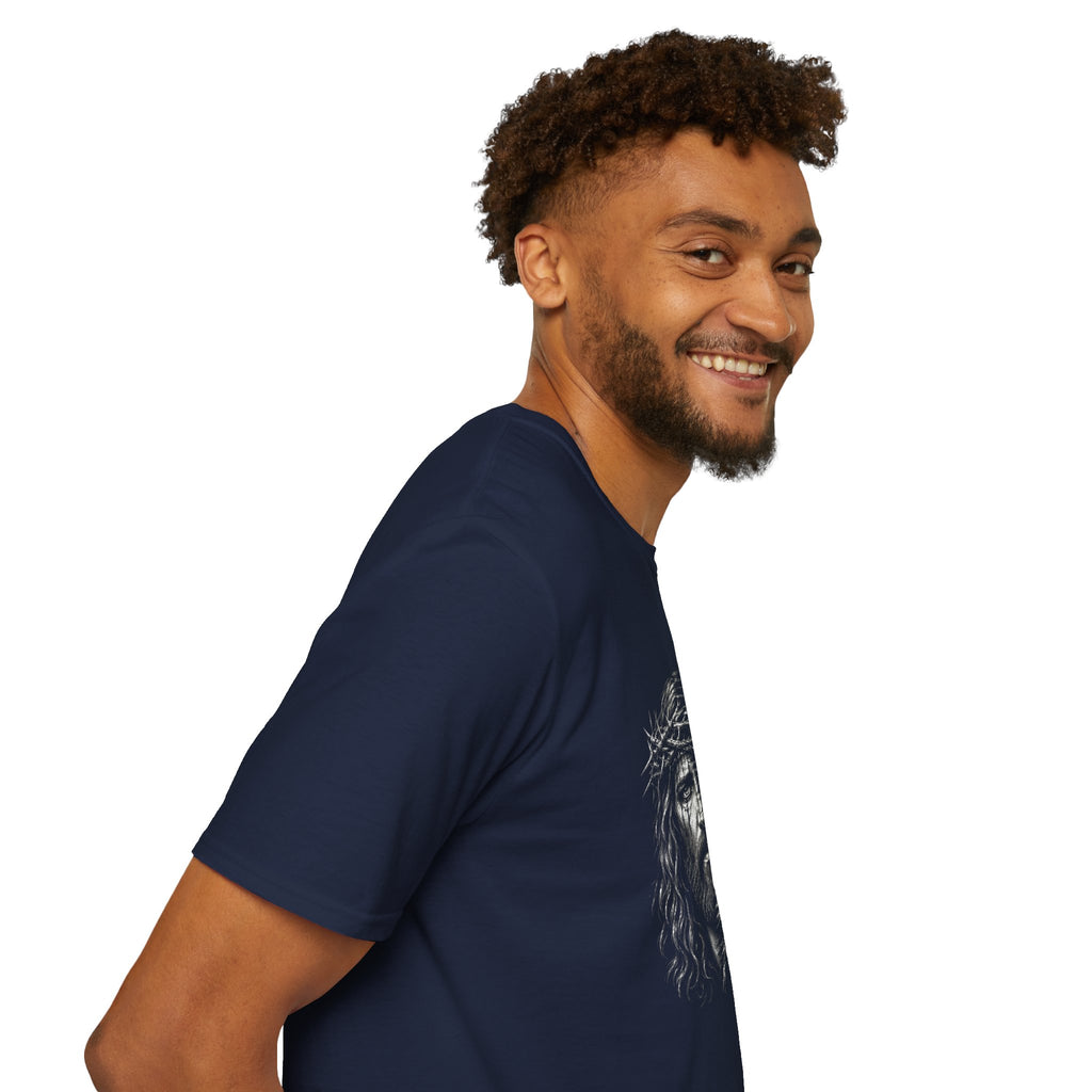 Lion of Judah T-Shirt — Crown of Thorns Half-Face Lion Christian Graphic Tee
