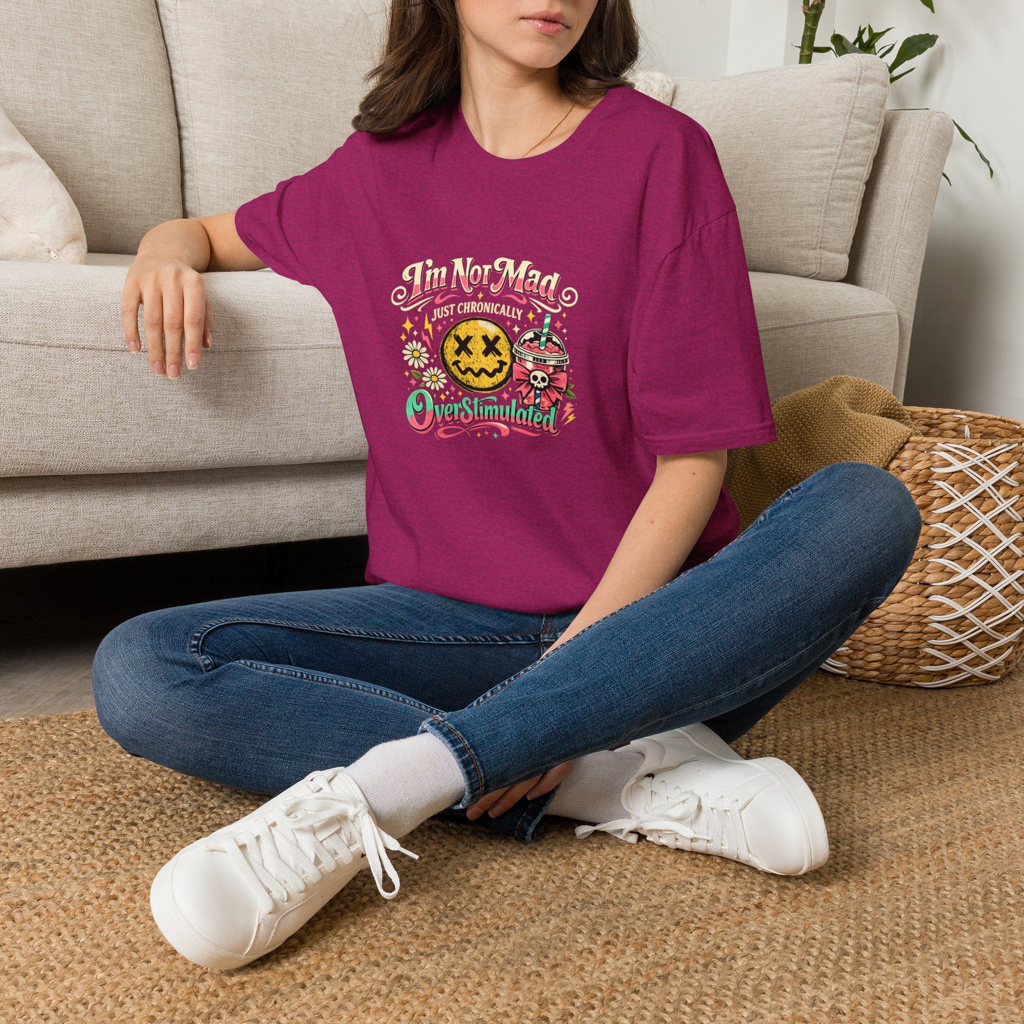 I'm Not Mad Kawaii Bubble Tea T-Shirt — Cute Funny Gift for Her Graphic Tee
